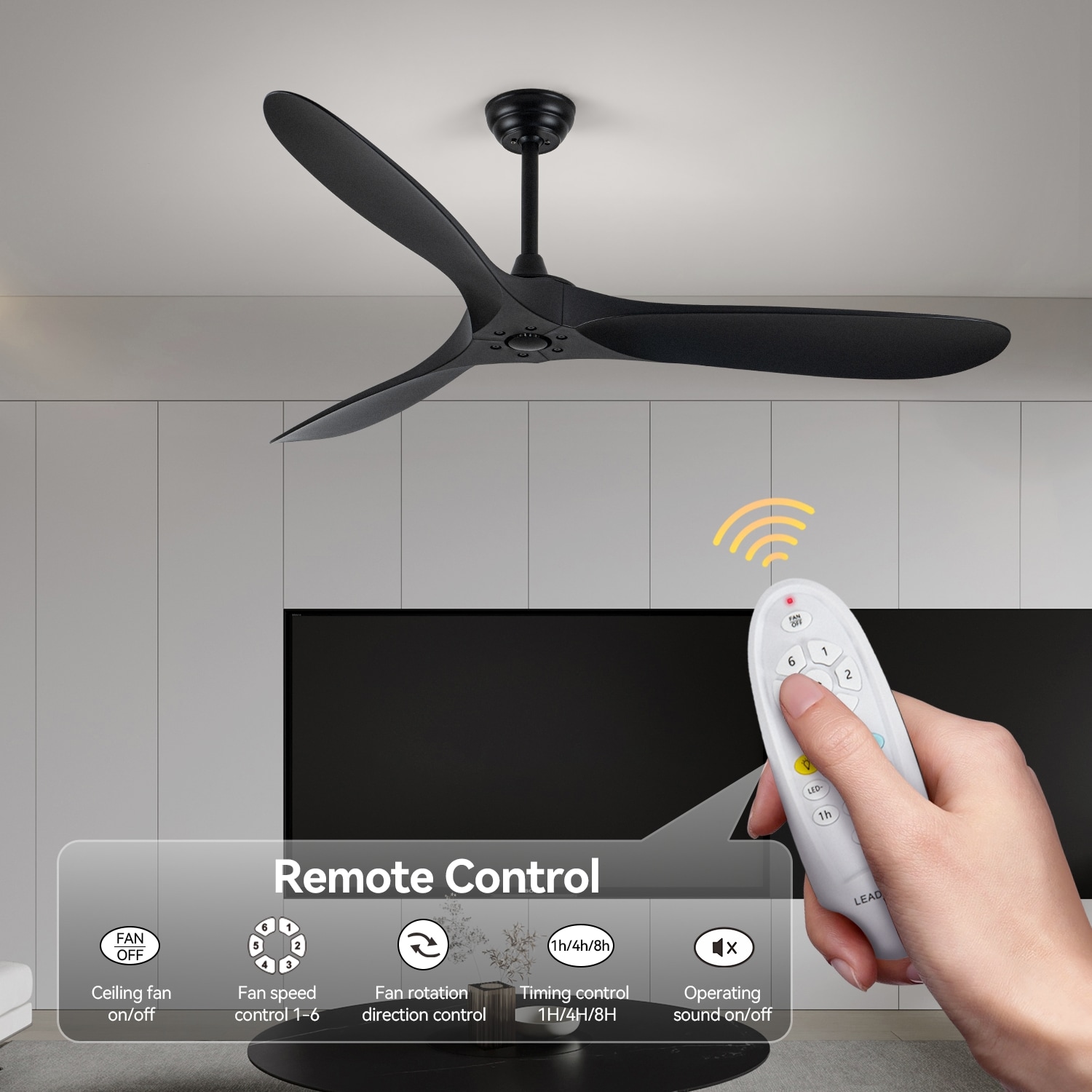 Yardreeze ZSFHXDCF16BK0407 Ceiling-Fans - View #3