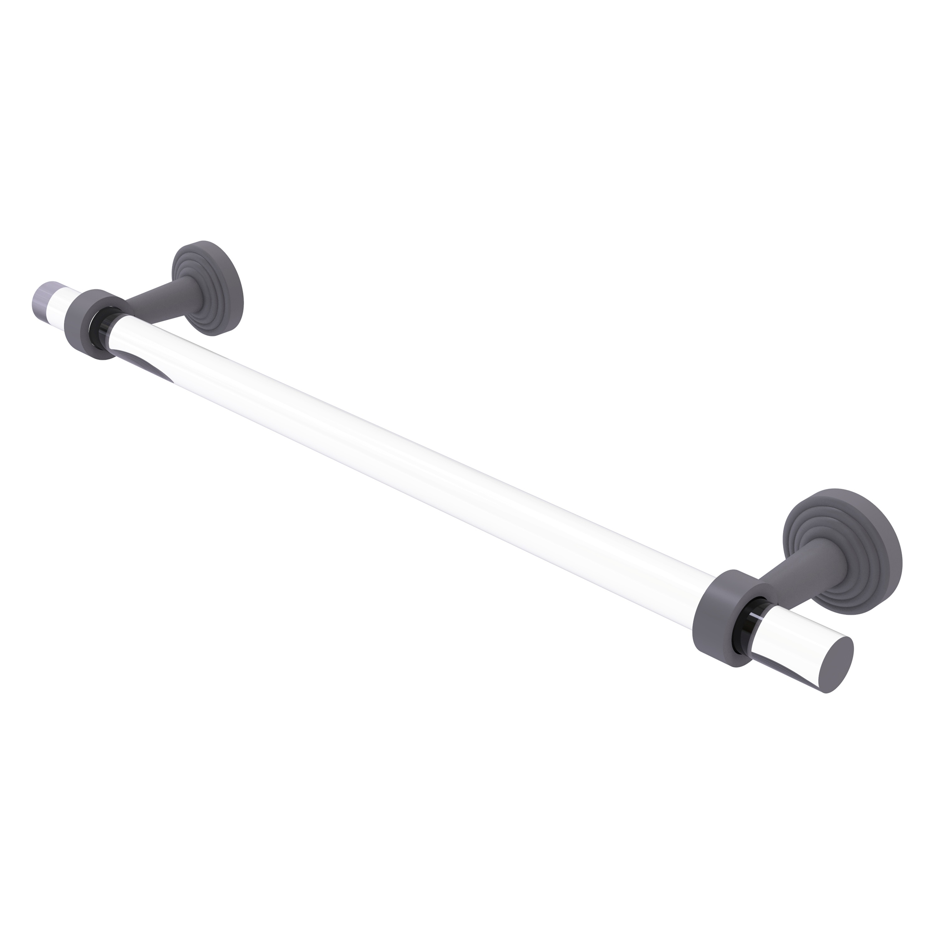 Allied Brass PB-41-36-GYM Pacific Beach 36-in Matte Gray Wall mount Single Towel Bar