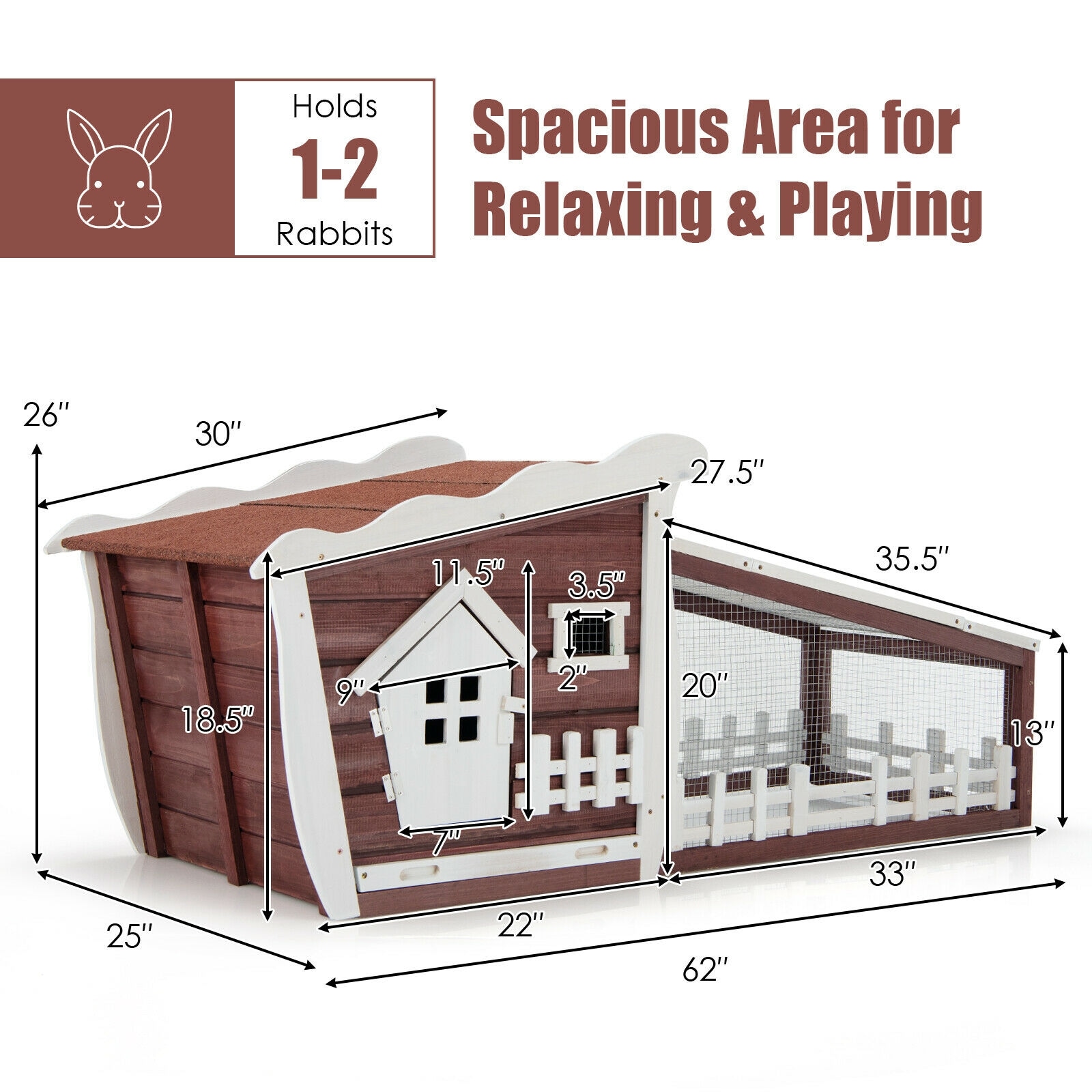 Forclover CJW-PH1007RE Chicken-Coops-Rabbit-Hutches - View #7
