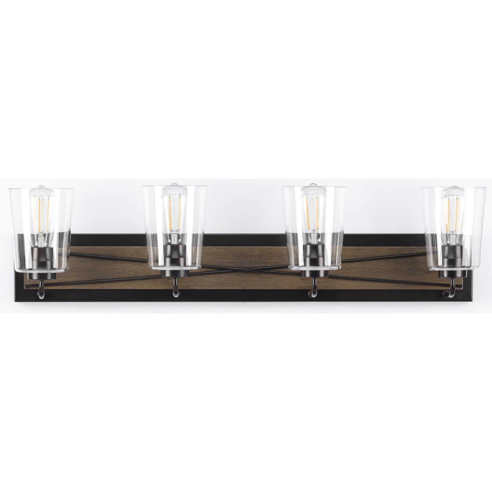 Progress Lighting P300232-020 Briarwood 34.75-in 4 -Light Antique Bronze Farmhouse Vanity light