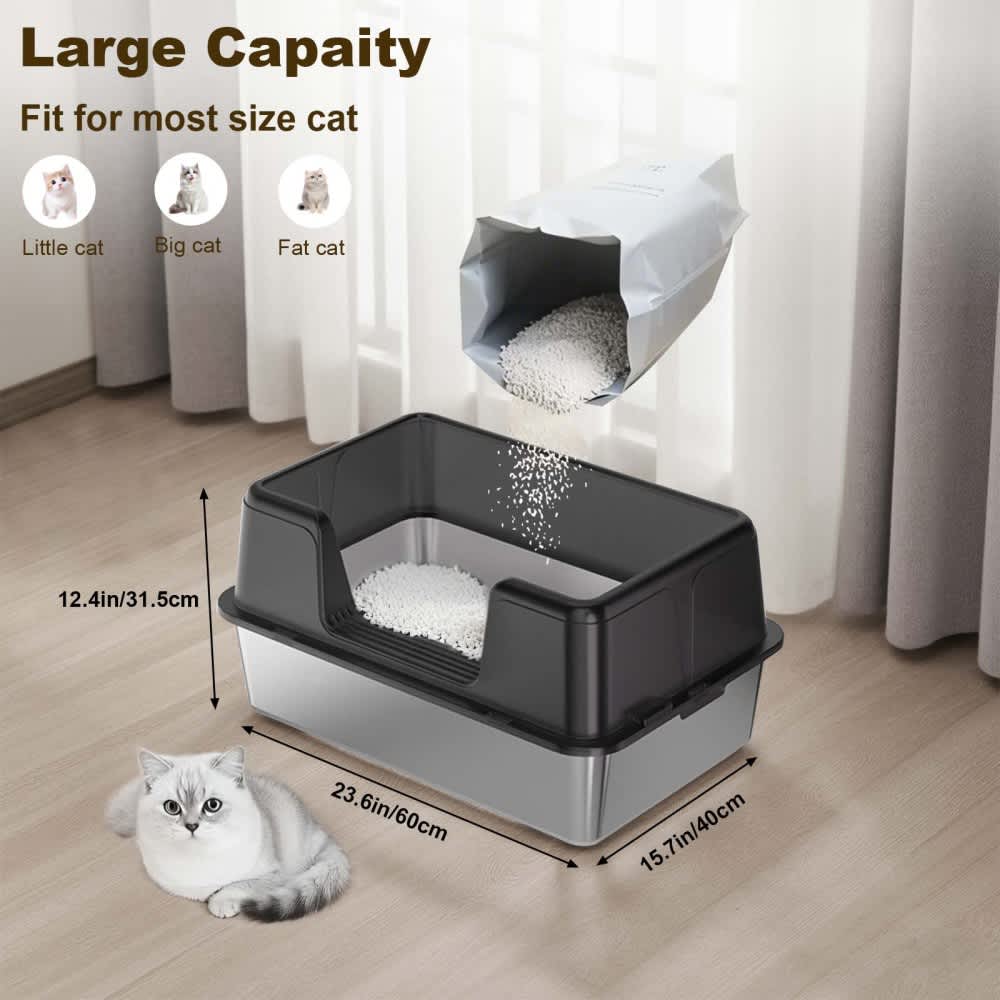Qeetex WLS-PPS-335CFMLG Cat-Litter-Box - View #2