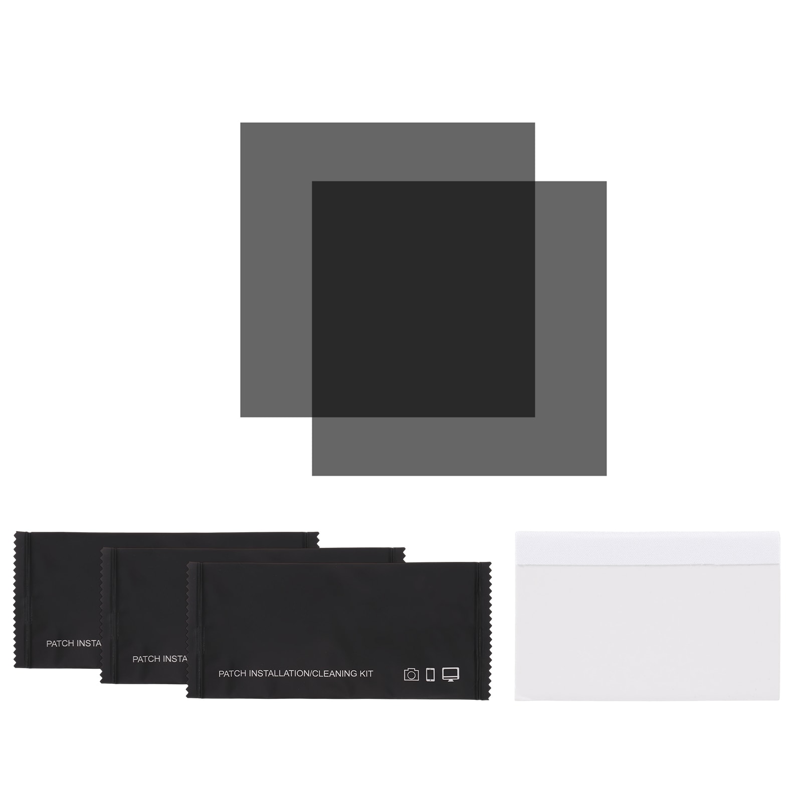 Unique Bargains 2 Set Polarized Film 2 x 2 Inch Universal Adhesive Polarized Sheets Linear Polarizing Filter with Cleaning Kit Scraper for LCD Screen Repair Physics Education (50x50mm)