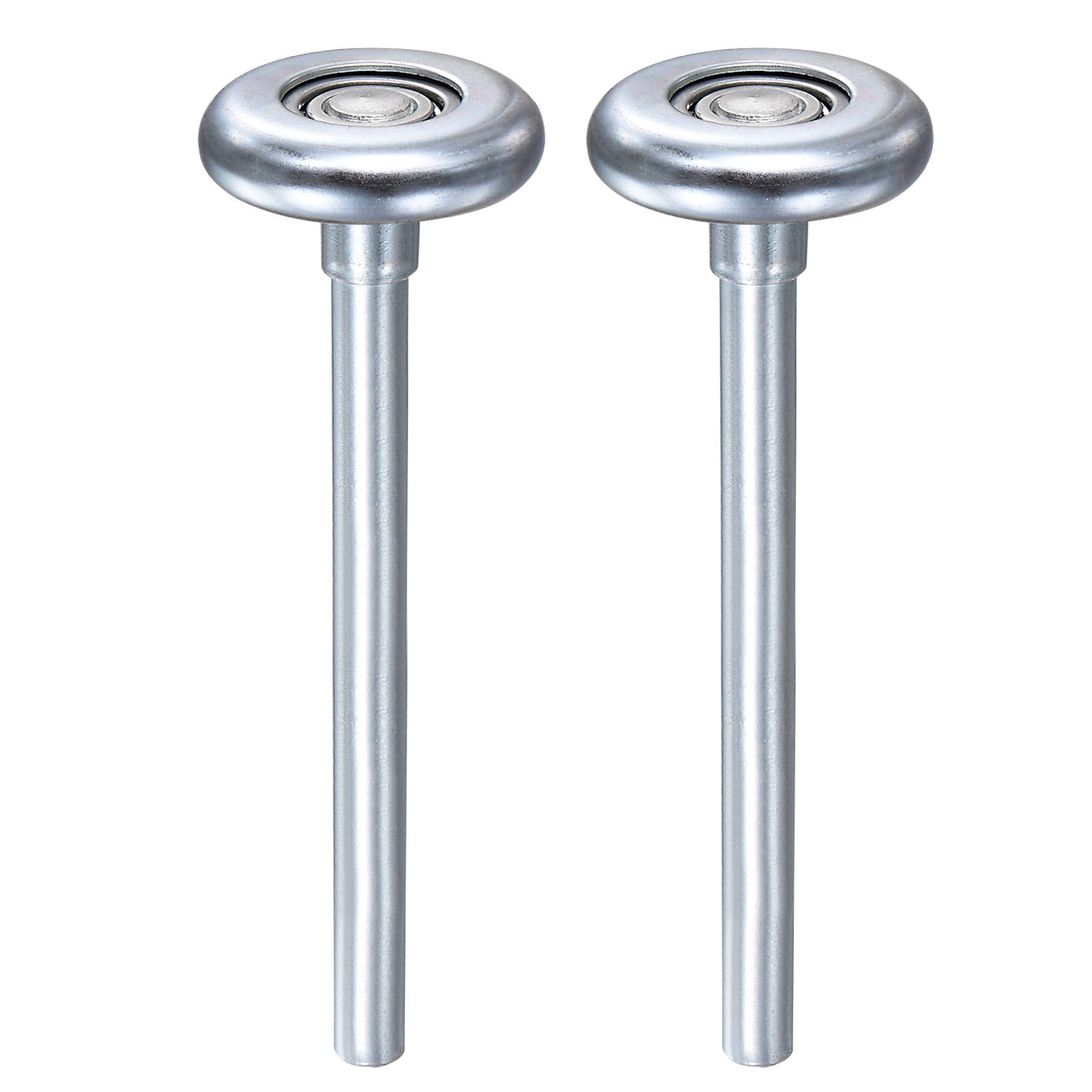Unique Bargains 2pcs 1.8inch Zinc-Plated Steel Garage Door Rollers for 2inch Garage Track 4.25inch Long Stem Quiet Garage Door Wheels 10 Ball Bearings Silver