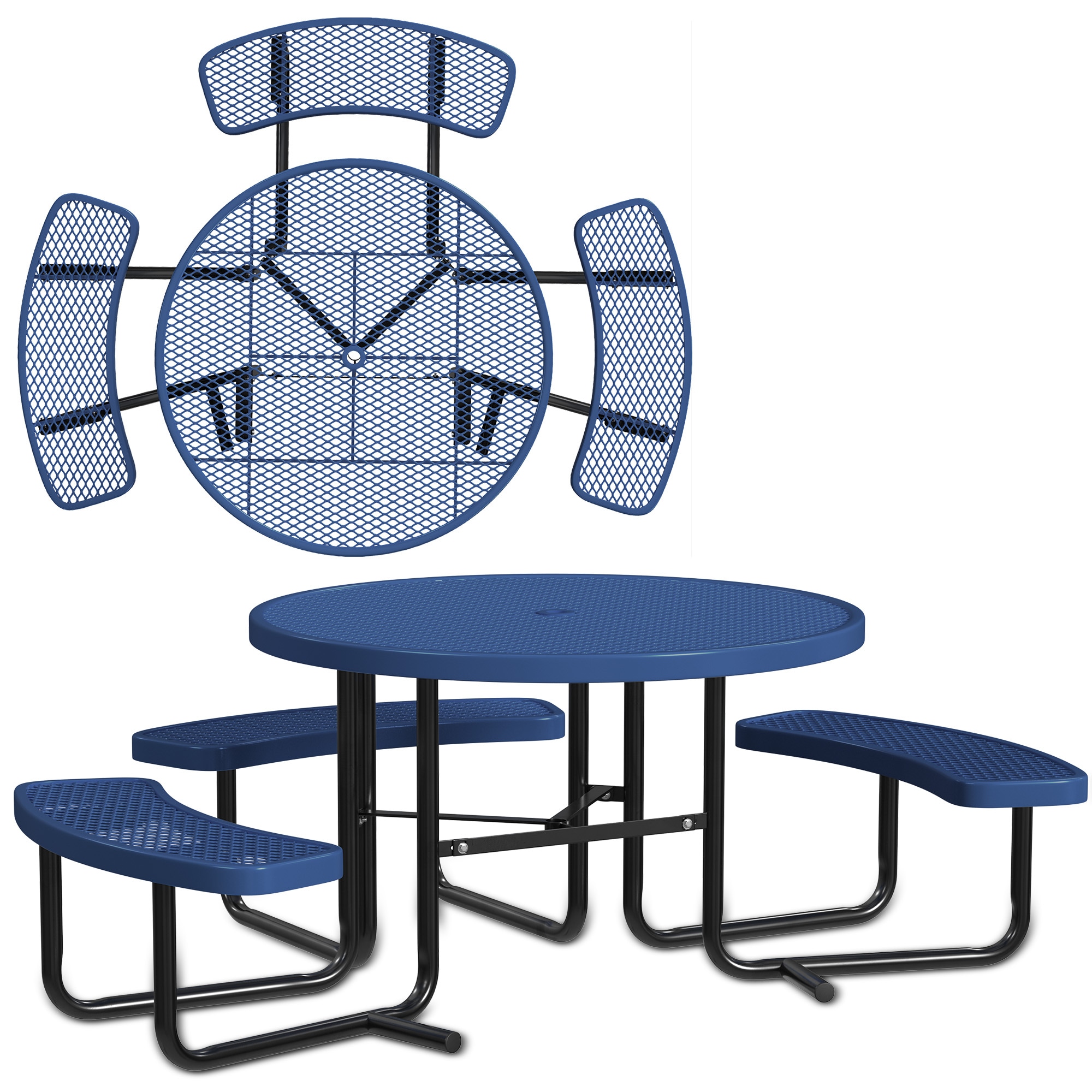 LeisureCraft T46ROP-ADA-NAVY Picnic-Tables - View #2