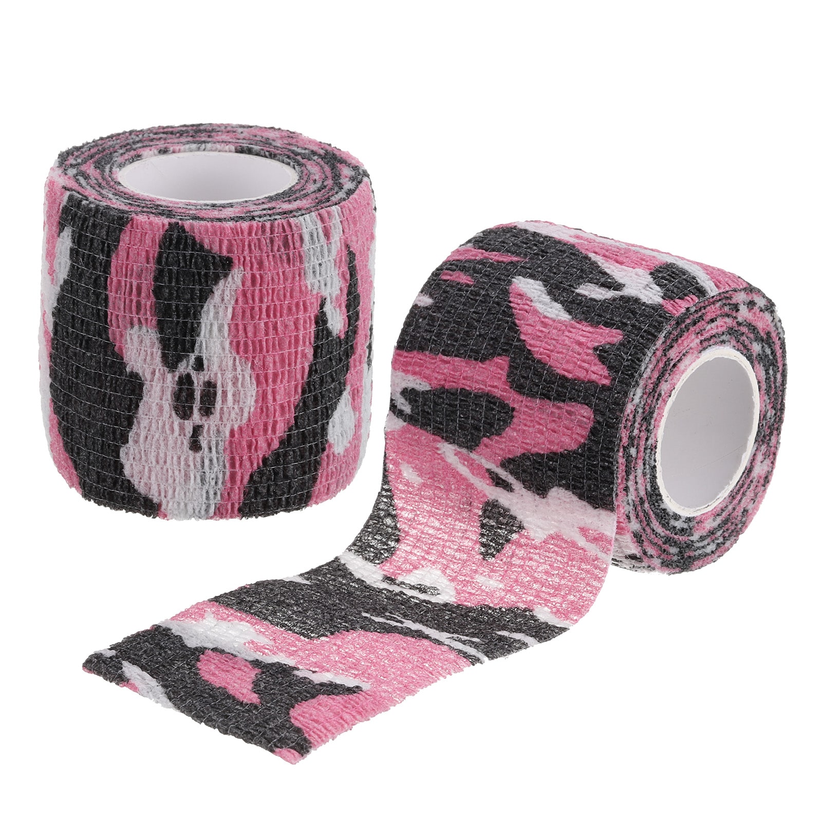 PATIKIL 2in x 14.76ft Camo Tape Wrap 2 Rolls of Self-Adhesive Camouflage Tape for Hunting Climbing Outdoor Camera Flashlight Rose Red