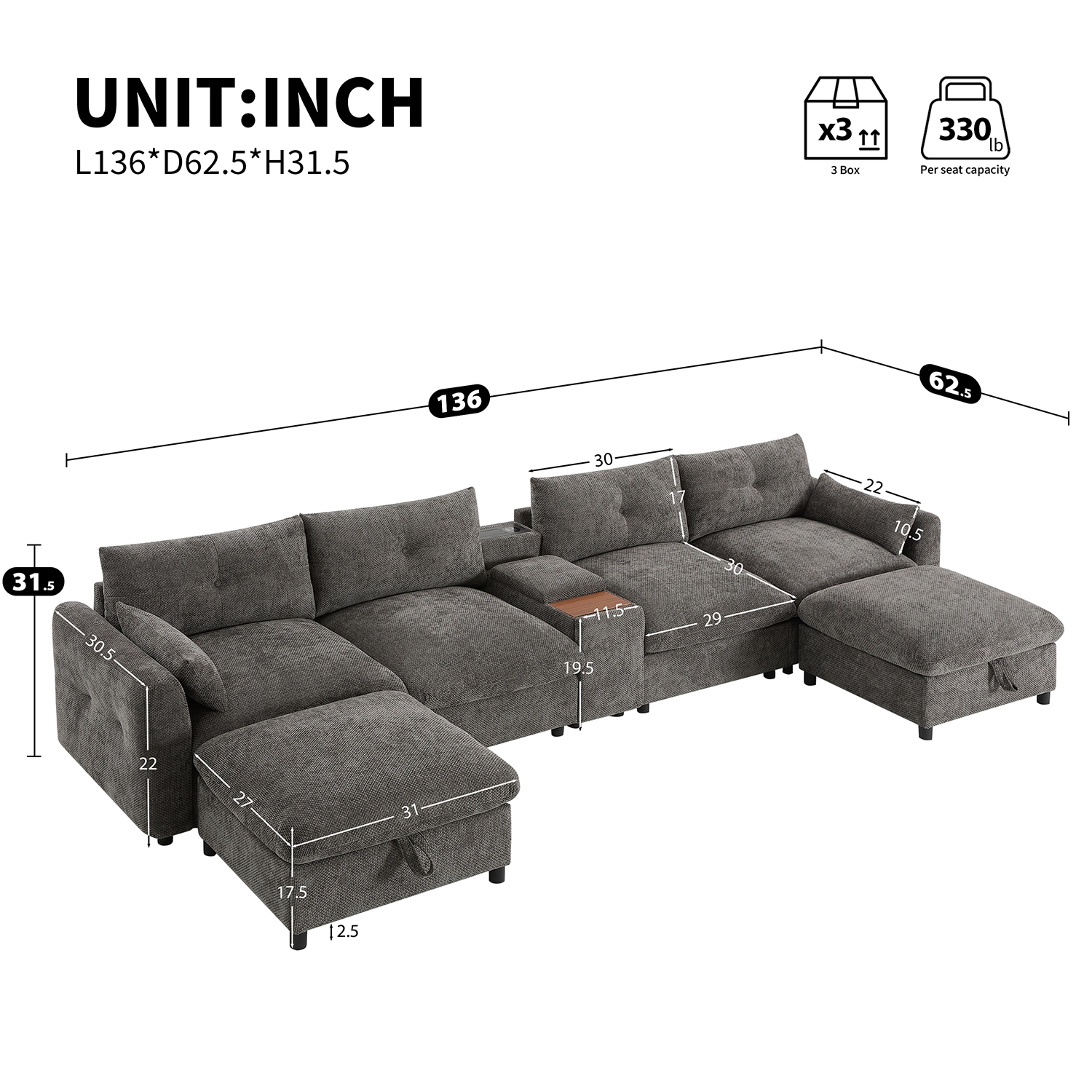 GZMR GZ-GN3016E Sofas-Loveseats - View #5