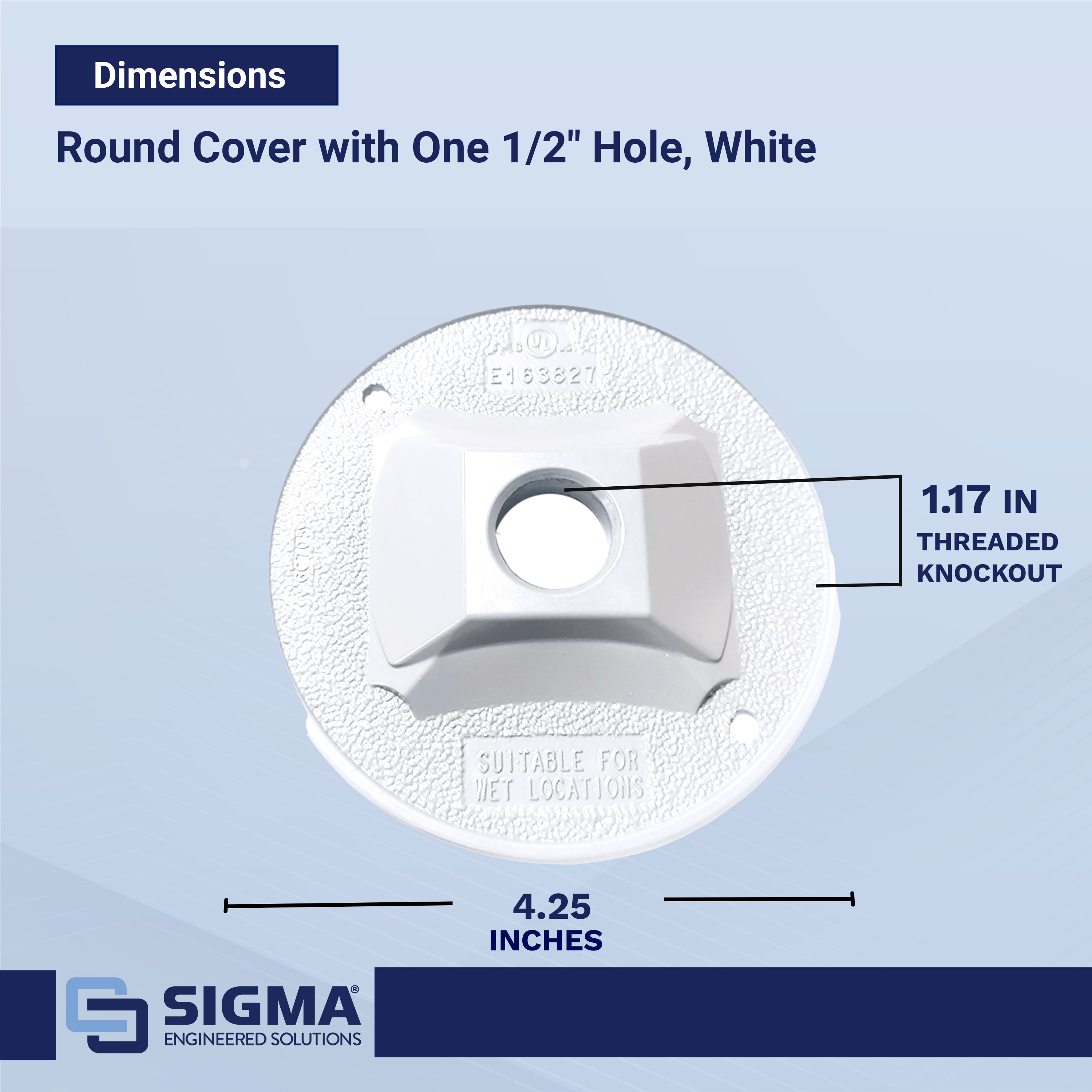 Sigma Engineered Solutions 14381WH Electrical-Box-Covers - View #3