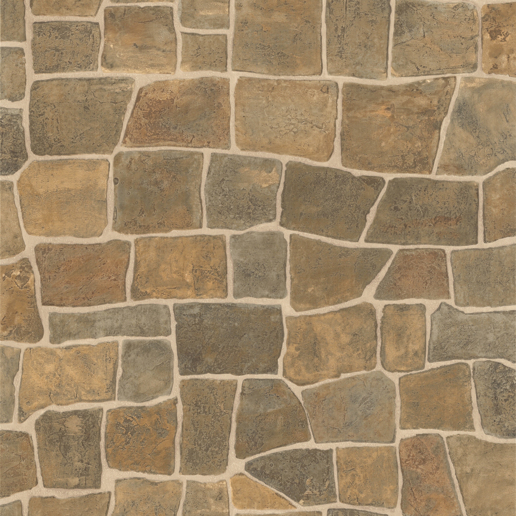 Brewster 257-44151 56.4-Sq. Feet Brown Vinyl Stone Prepasted Water Activated Paste Wallpaper