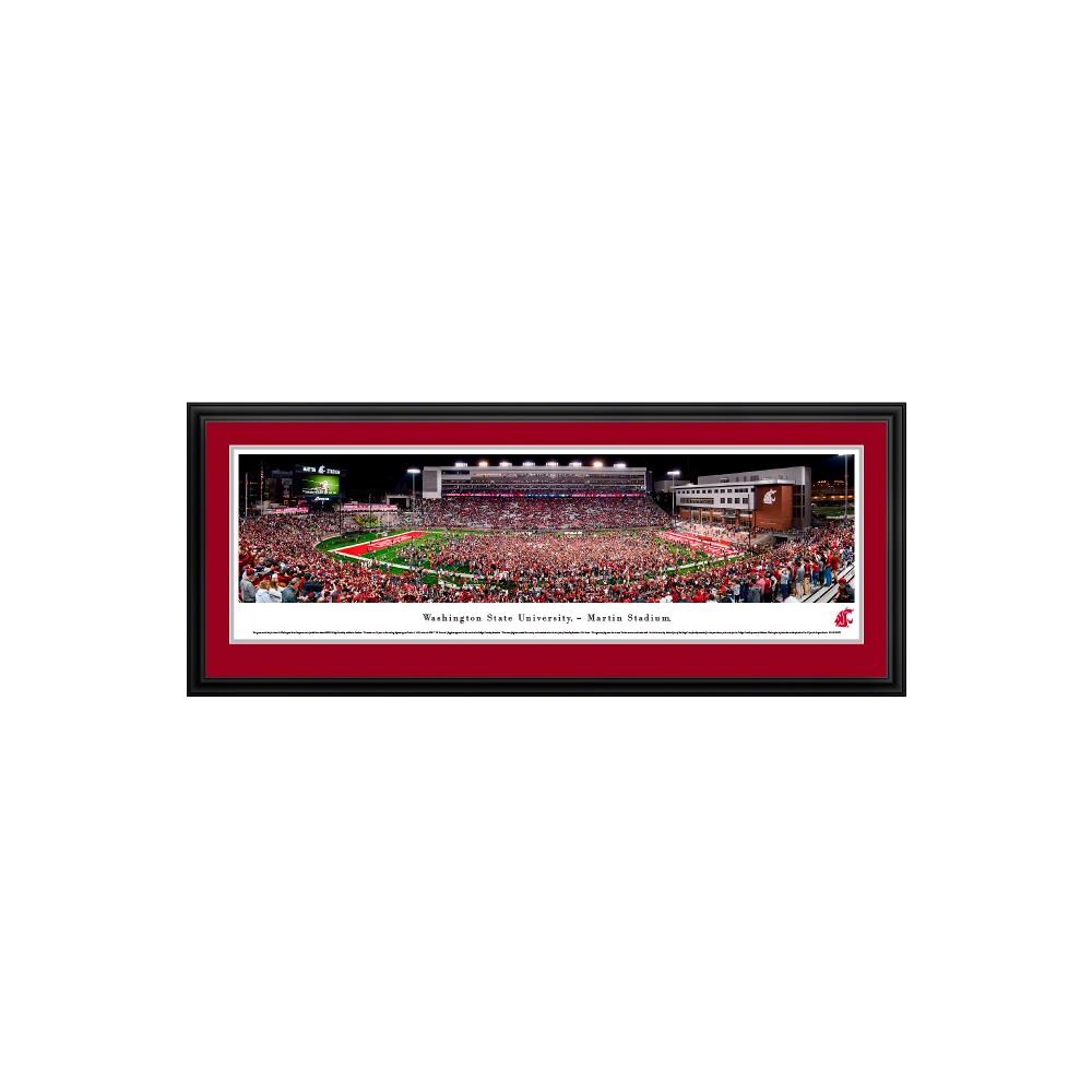 Blakeway Panoramas WASU4D Washington State Cougars James Blakeway Black Metal Framed 18-in H x 44-in W Sports Paper Print