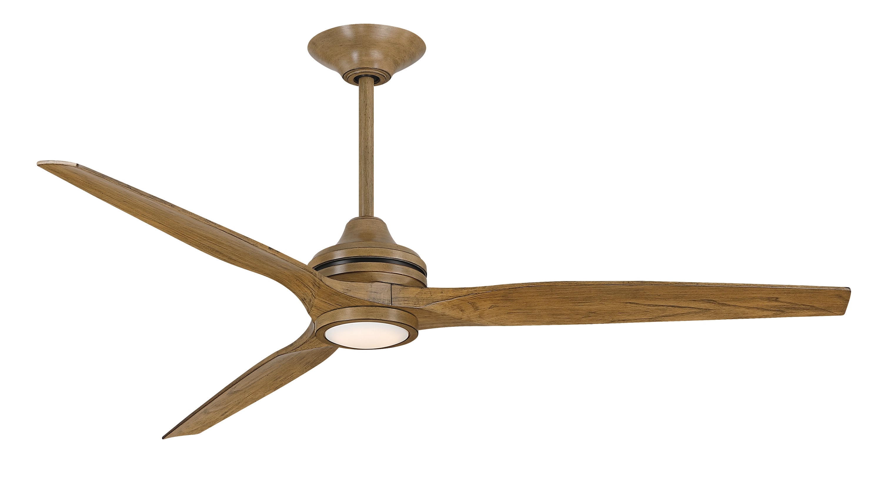 Fanimation FPD6721BDF-64DF-LK Spitfire 64-in Driftwood Color-changing Integrated LED Indoor/Outdoor Smart Propeller Ceiling Fan with Light and Remote (3-Blade)