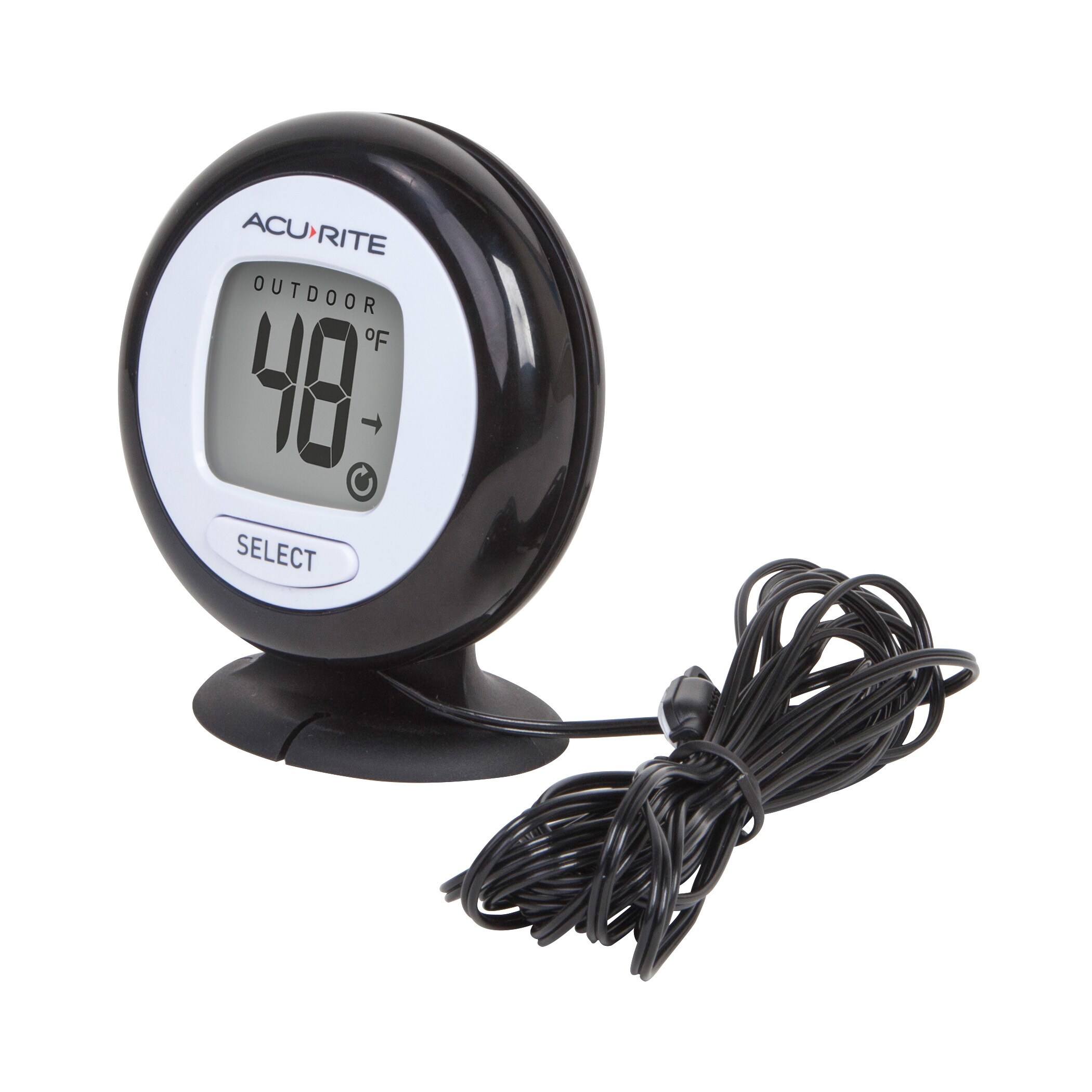 AcuRite Digital Wired Outdoor Black Thermometer in the Thermometer Clocks  department at