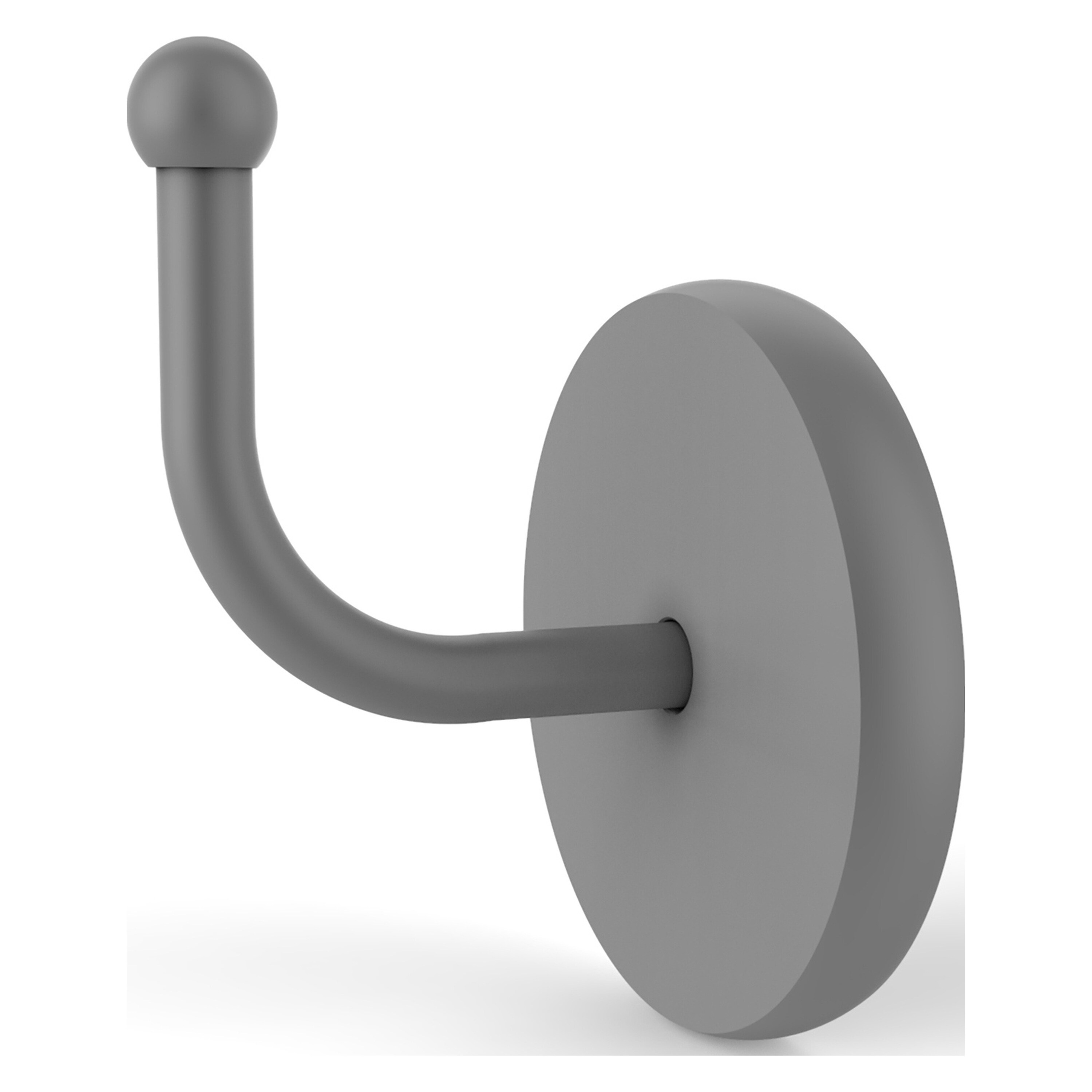 Allied Brass 1020-GYM Skyline Matte Gray Single -Hook Wall mount Towel Hook