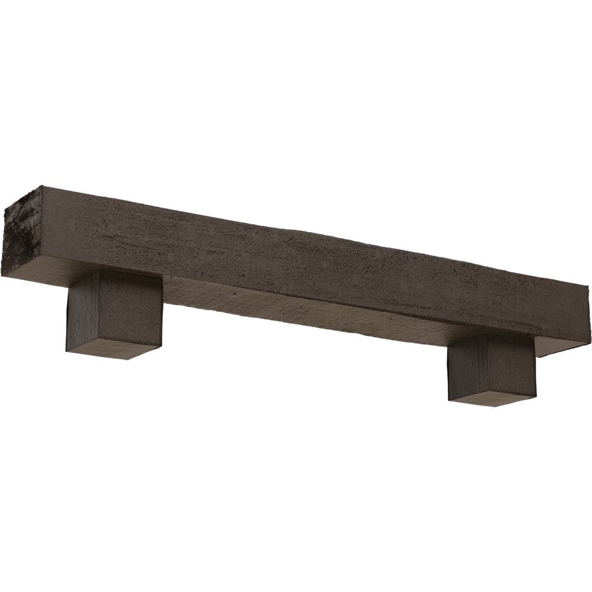 Ekena Millwork MANURC04X04X48AOHD 48-in W x 4-in H x 4-in D Honey Dew (Natural) Hollow Urethane Rustic Fireplace Mantel