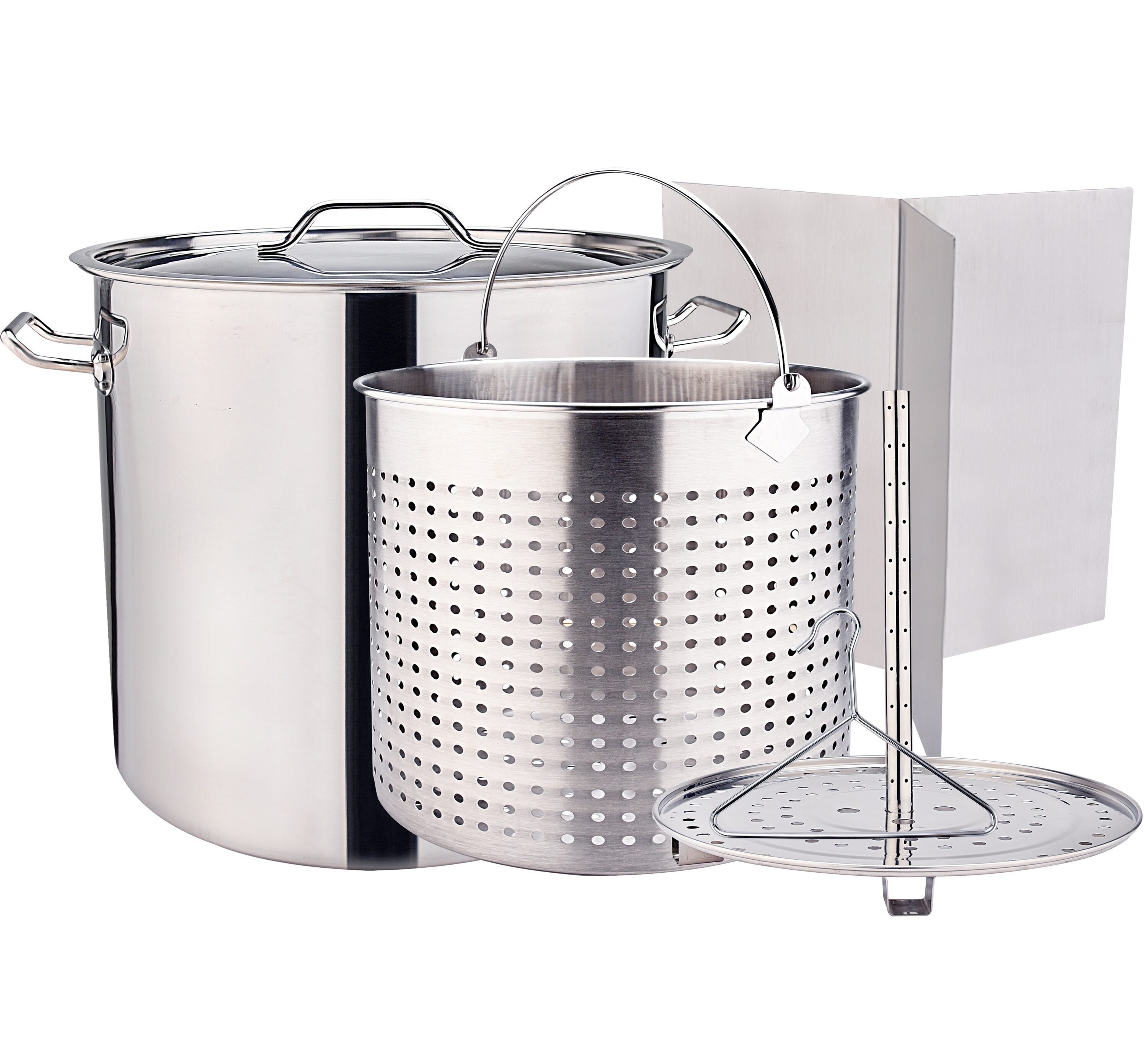 King Kooker 60-Quart Aluminum Cooking Pot Set and Basket in the Cooking Pots  department at