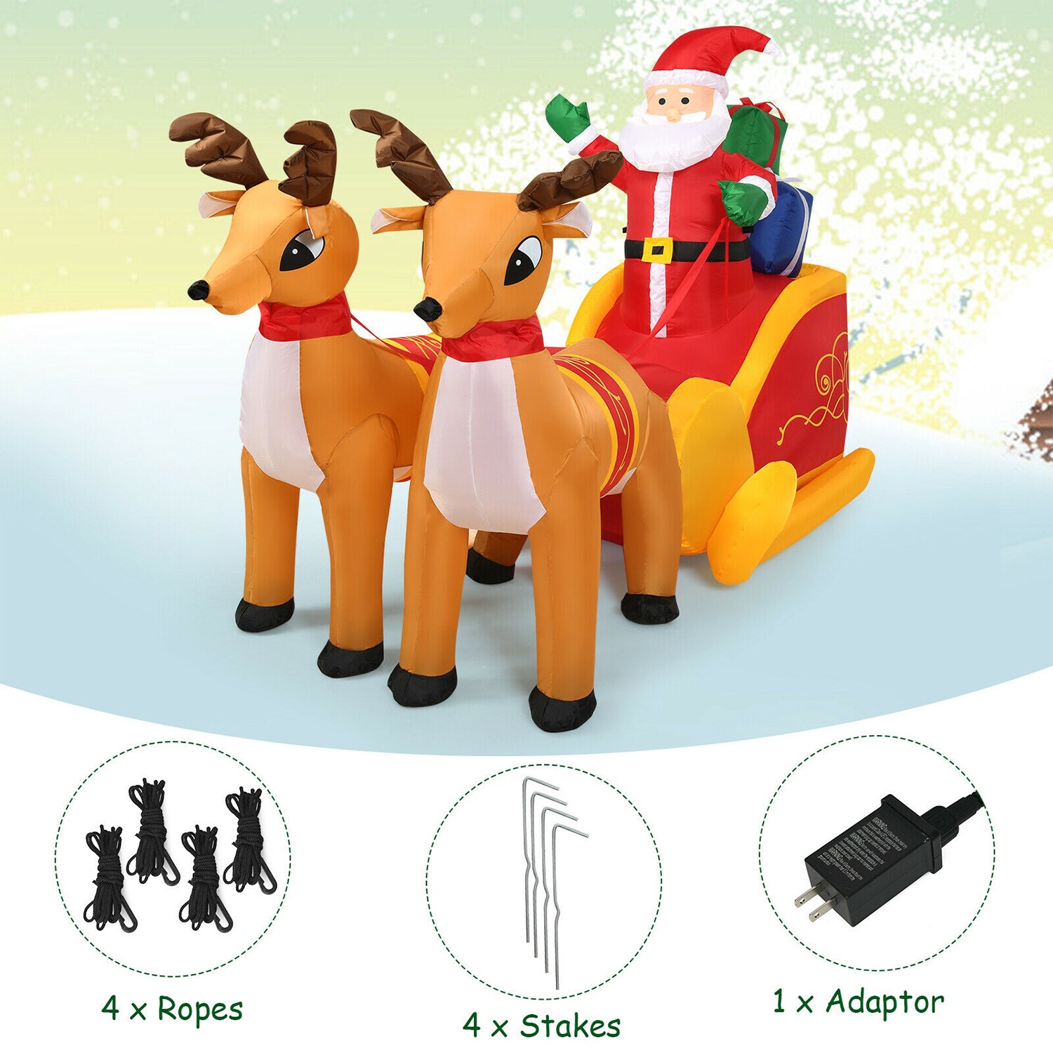WELLFOR HYZ22833US Christmas-Inflatables - View #4