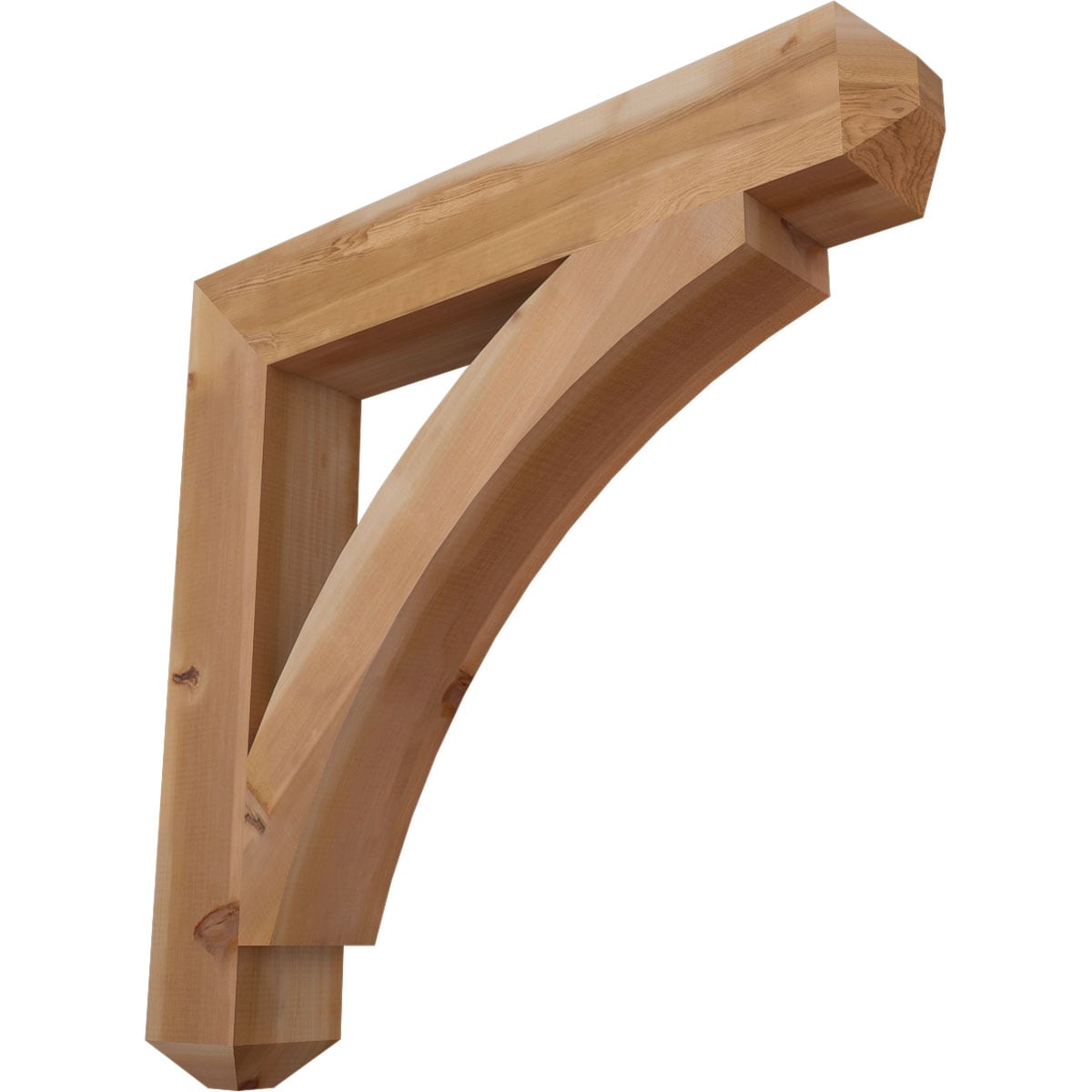 Ekena Millwork BKT06X38X38THR04SWR Thorton craftsman smooth 5-1/2-in x 38-in x 38-in Western red cedar Brown Wood Standard bracket