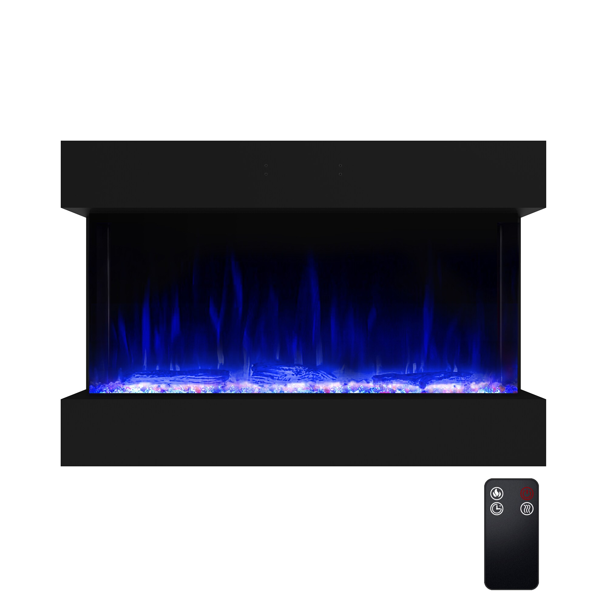 Clihome CL-0433STS36 39.92-Inches W Black Wall mount LED Wall-mount Electric Fireplace with Remote Control Included