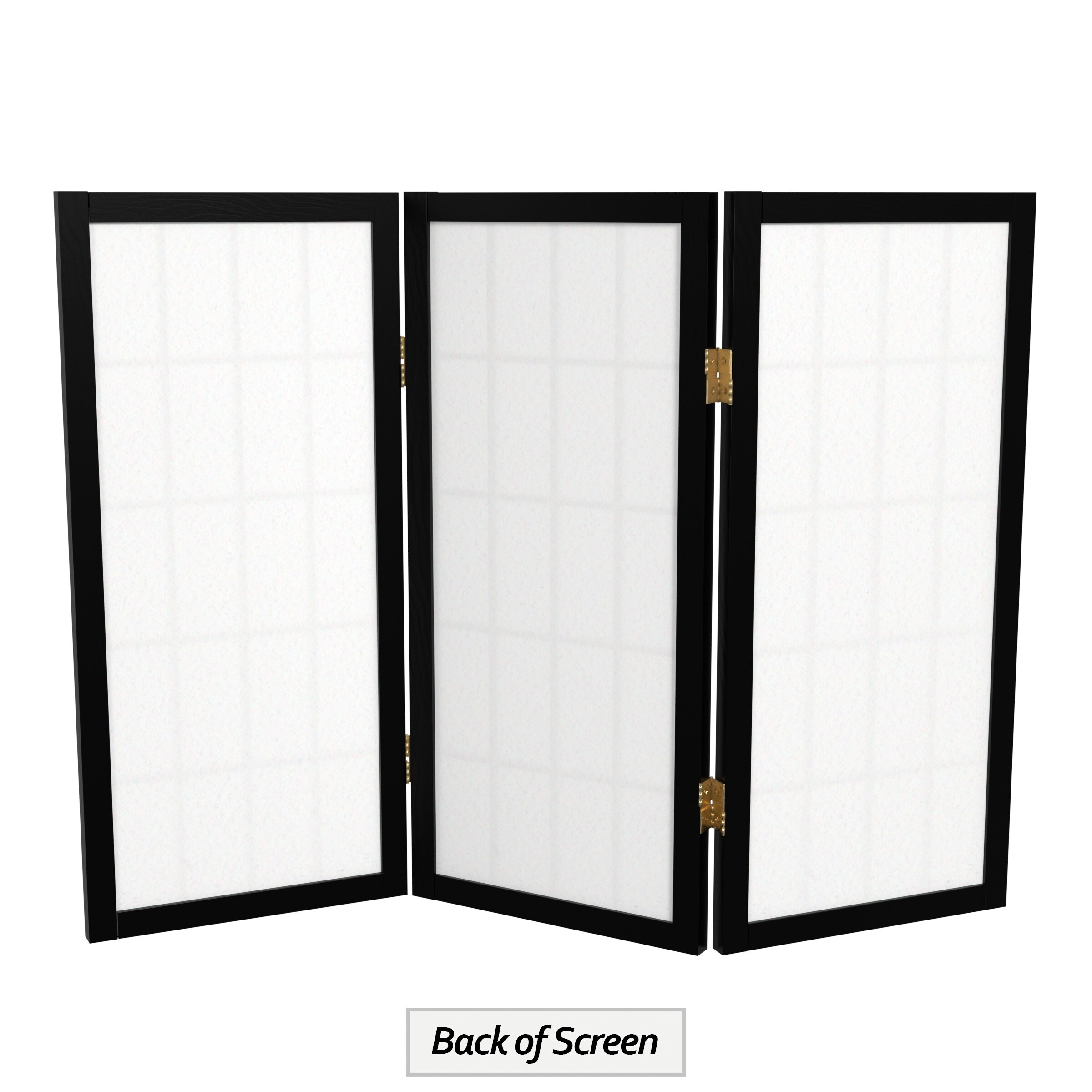 Oriental Furniture WP24-BLK-3P Indoor-Privacy-Screens - View #2