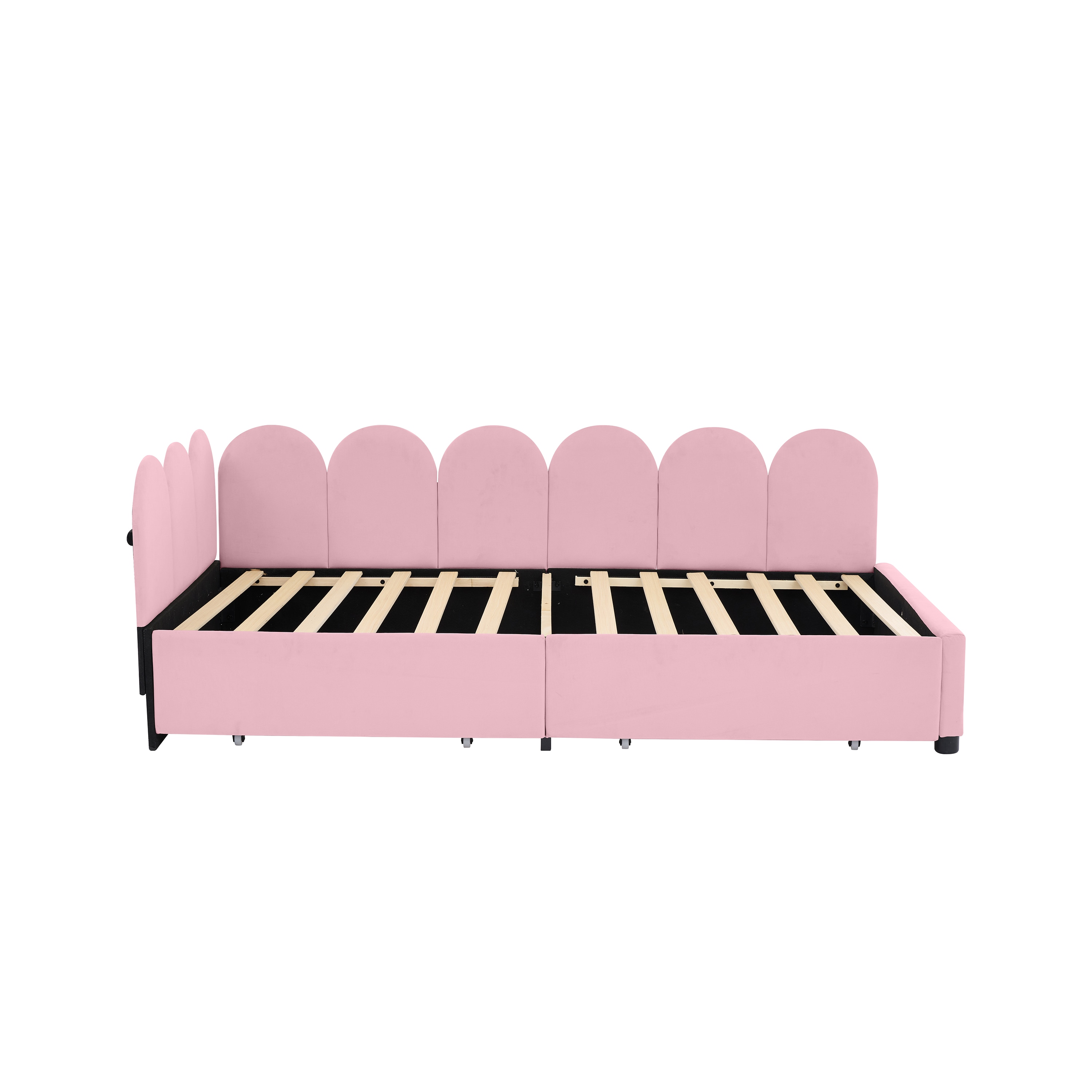 Damerin BD-A27 Pink Twin Wood Bed frame Bed