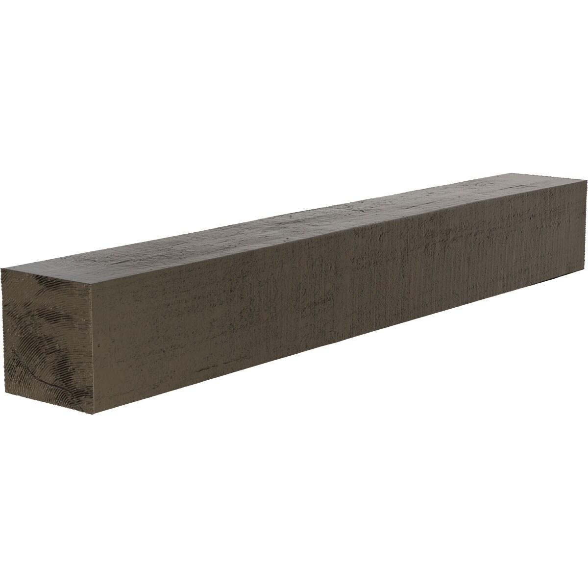 Ekena Millwork MANURC04X08X36BD 36-in W x 4-in H x 8-in D Burnished Honey Dew Hollow Urethane Rustic Fireplace Mantel