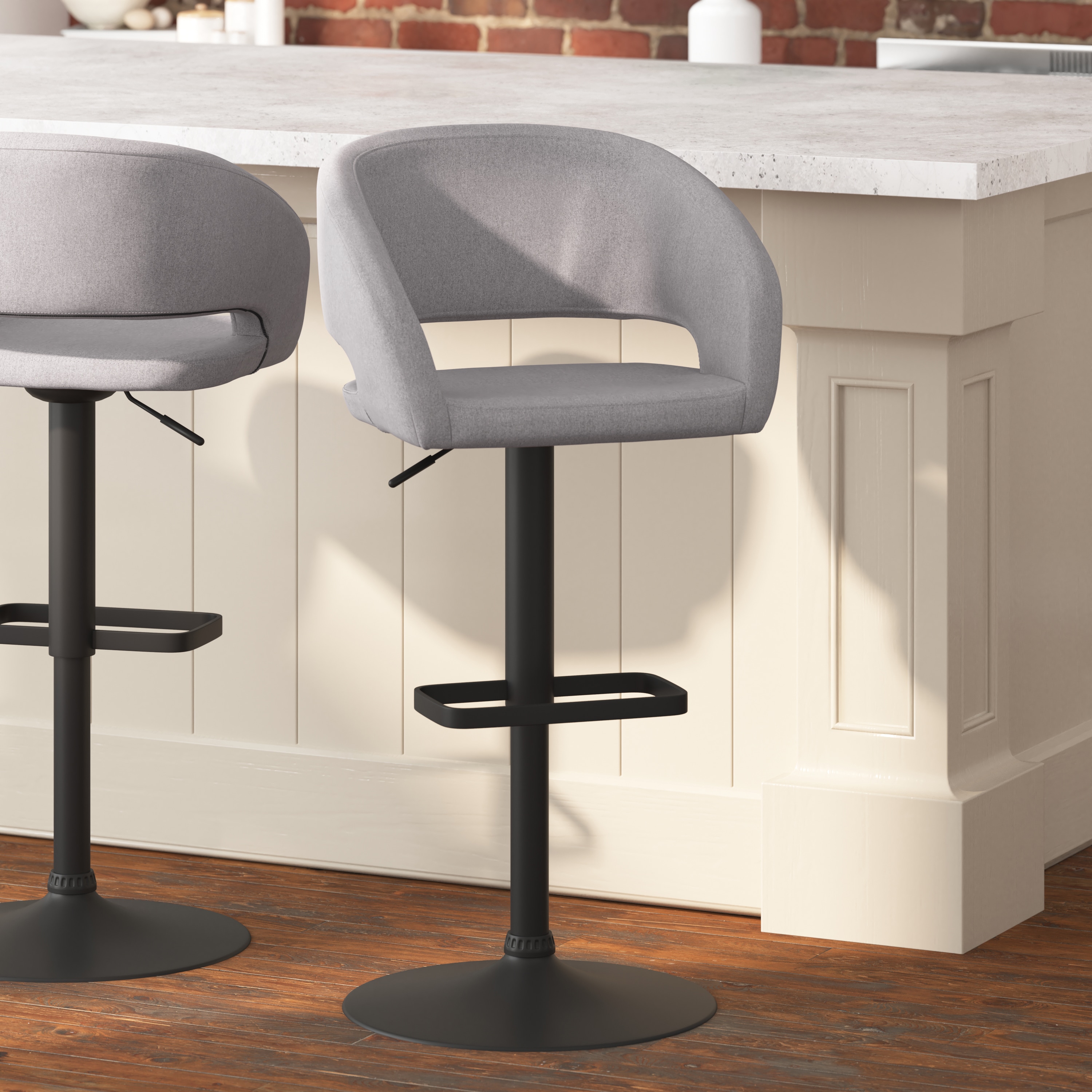 Fabric height adjustable swivel store bar stools