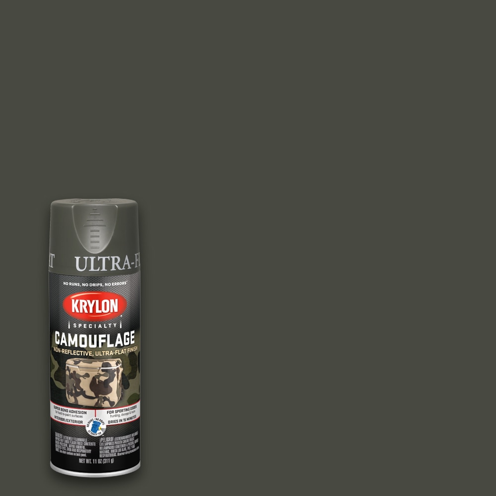 Krylon Flat Olive Camouflage Spray Paint (NET WT. 11-oz) in the