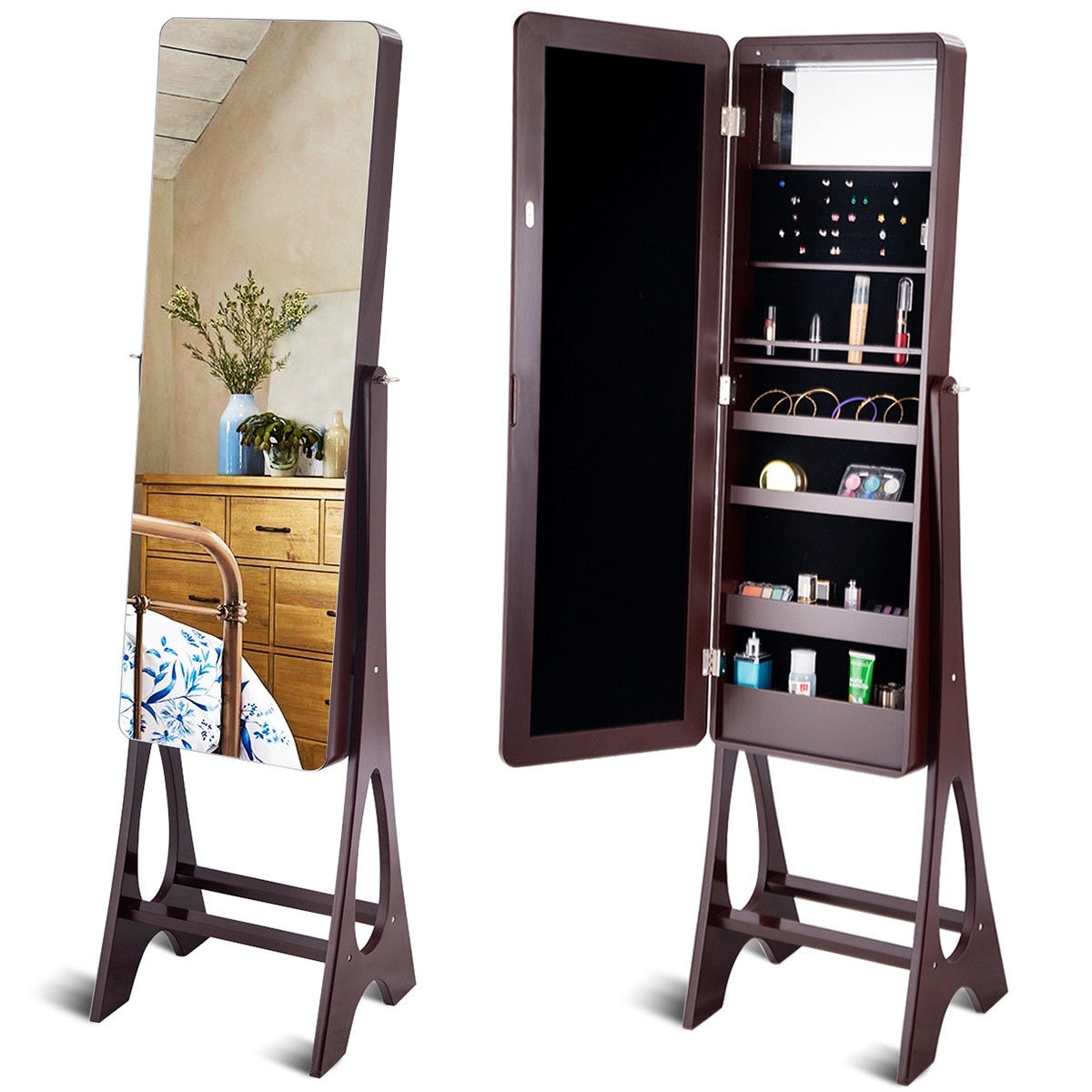 CASAINC WF-HW58540CF-LA Coffee Jewelry Armoire