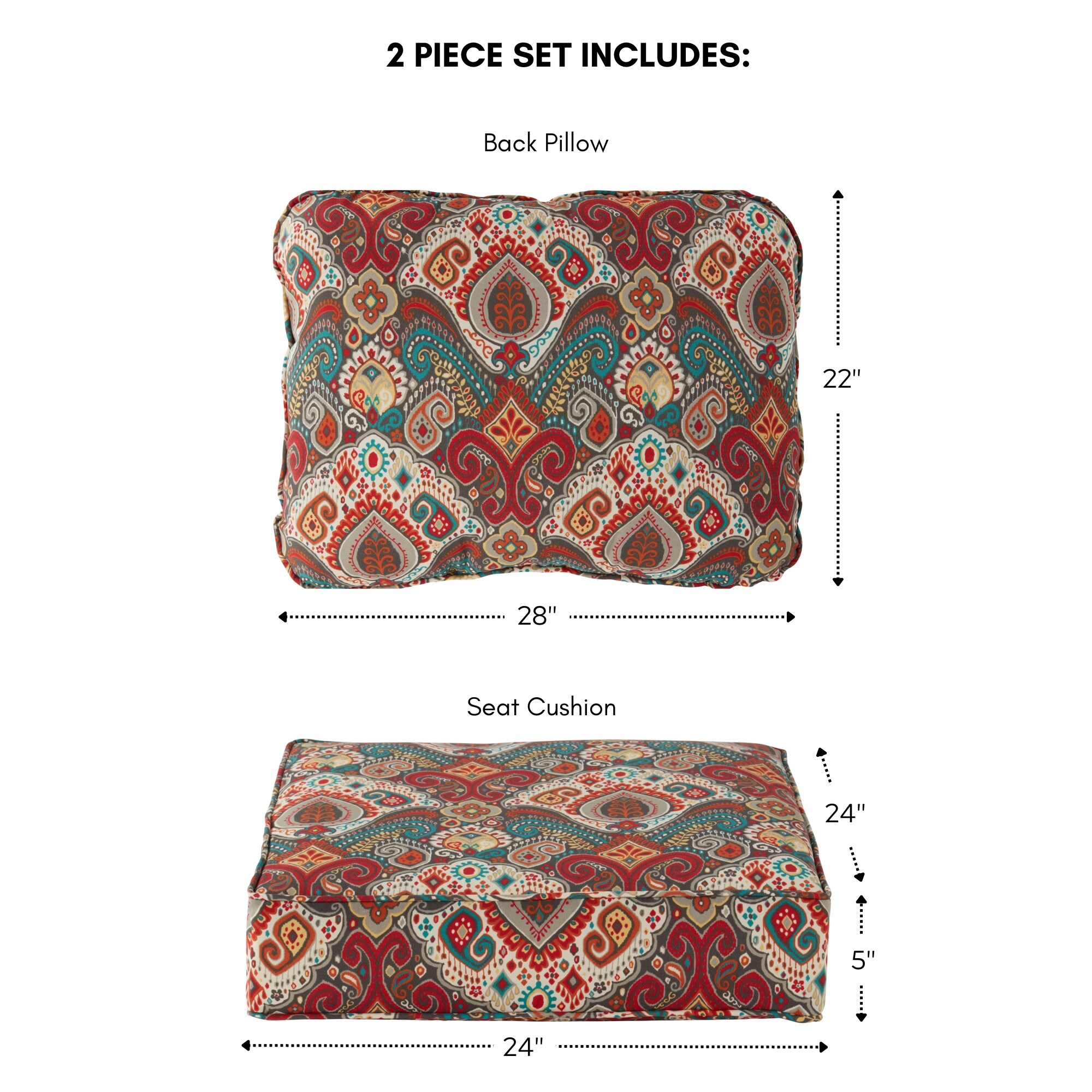 Greendale Home Fashions OC7820-ASBURYPARK Patio-Furniture-Cushions - View #3