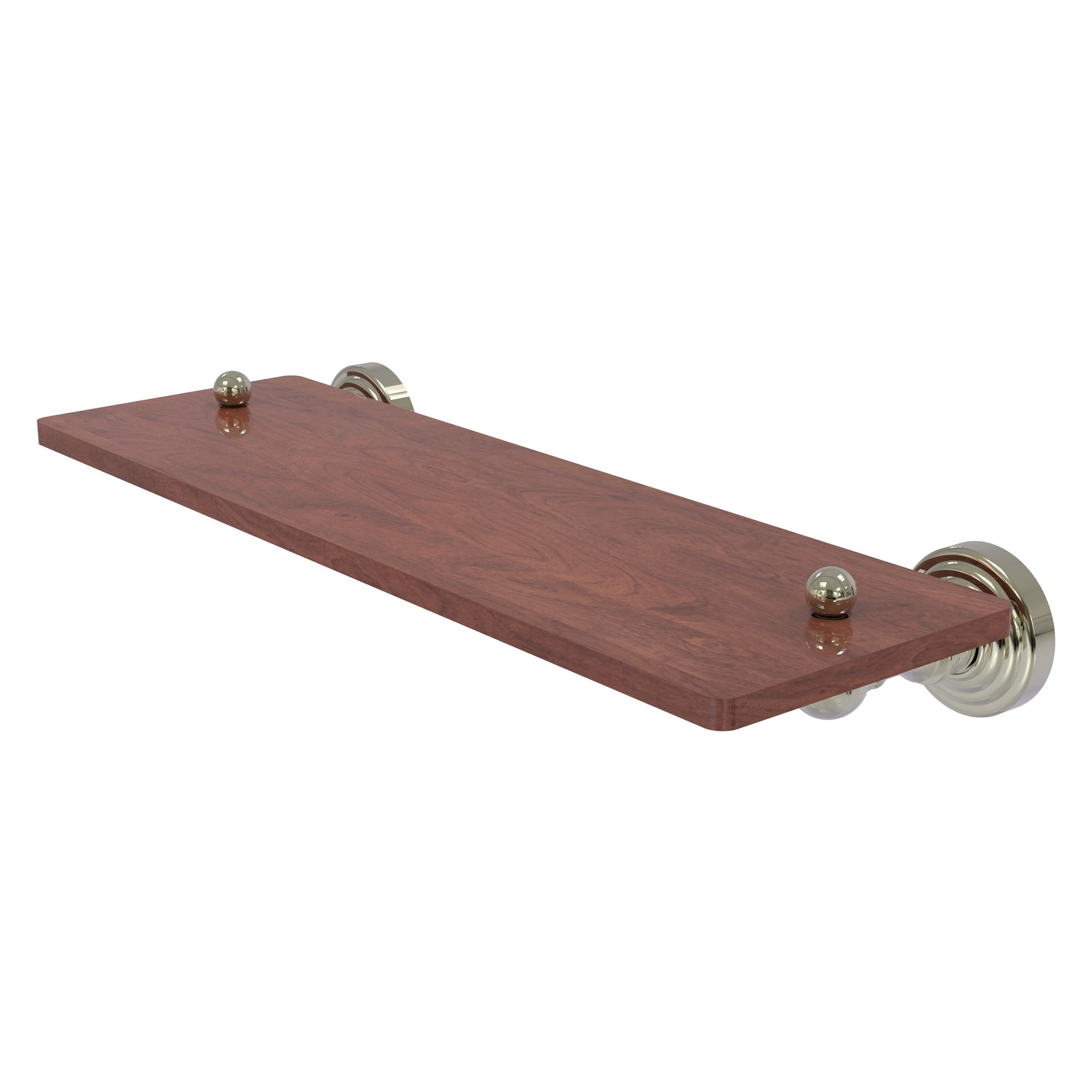 Allied Brass WP-1-16-IRW-PNI Waverly Place Polished Nickel Wall mount Bathroom Shelf ( 16-in x 2.5-in x 5-in )