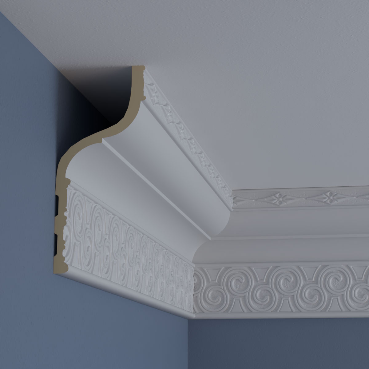 Ekena Millwork MLD08X03X09BE-CASE-2 Crown-Moulding - View #10