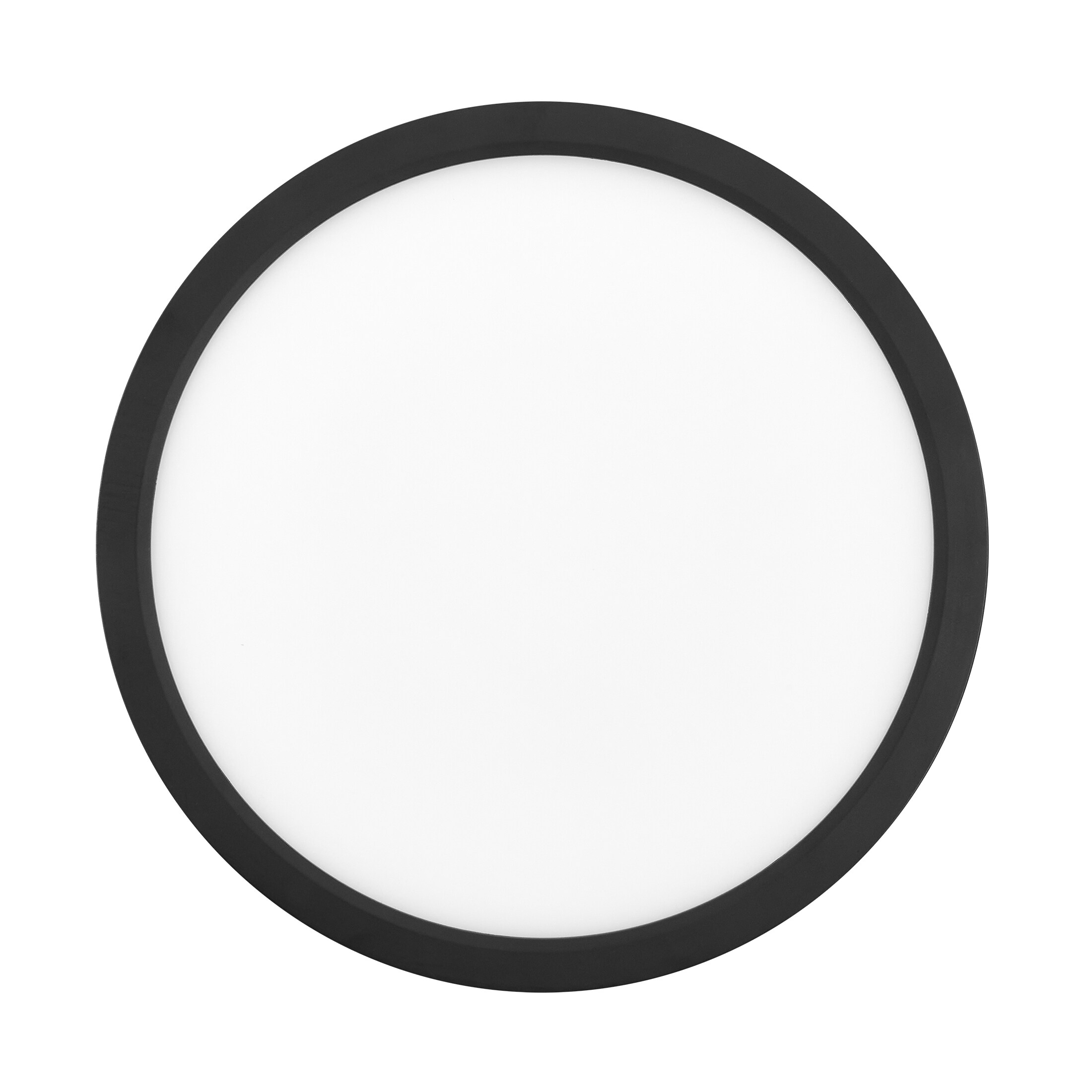 12-Inch Black Aluminum Round LED Flush Mount Ceiling Light
