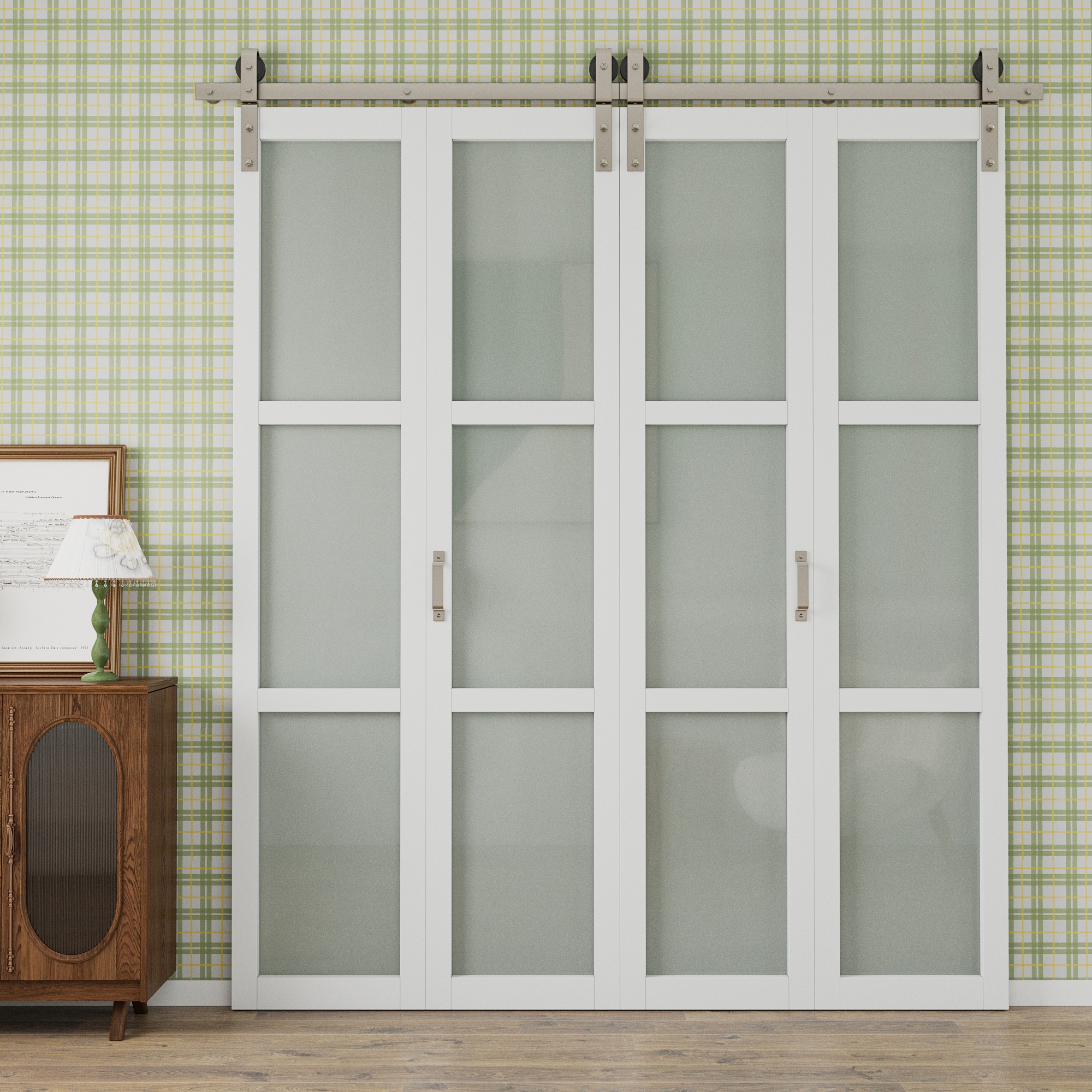 JUJUBON IN-BDBF-BL-3GDN-72 Barn-Doors - View #2