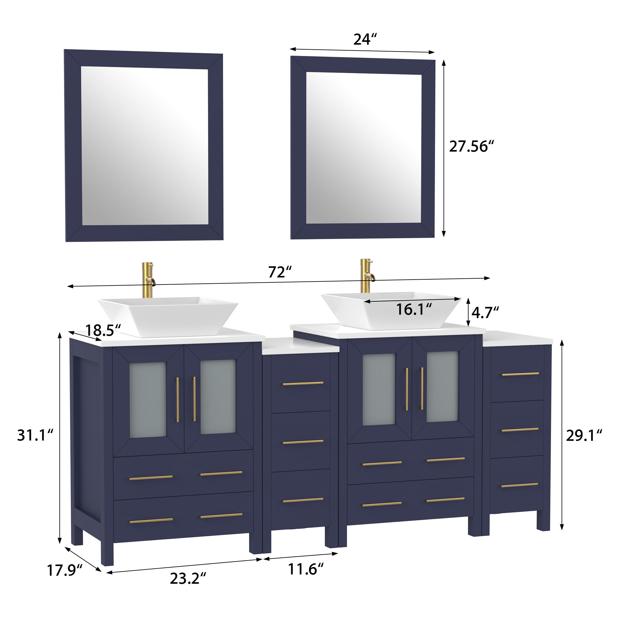 Vanity Art VA3124-72B Bath-Vanity-Combo - View #10