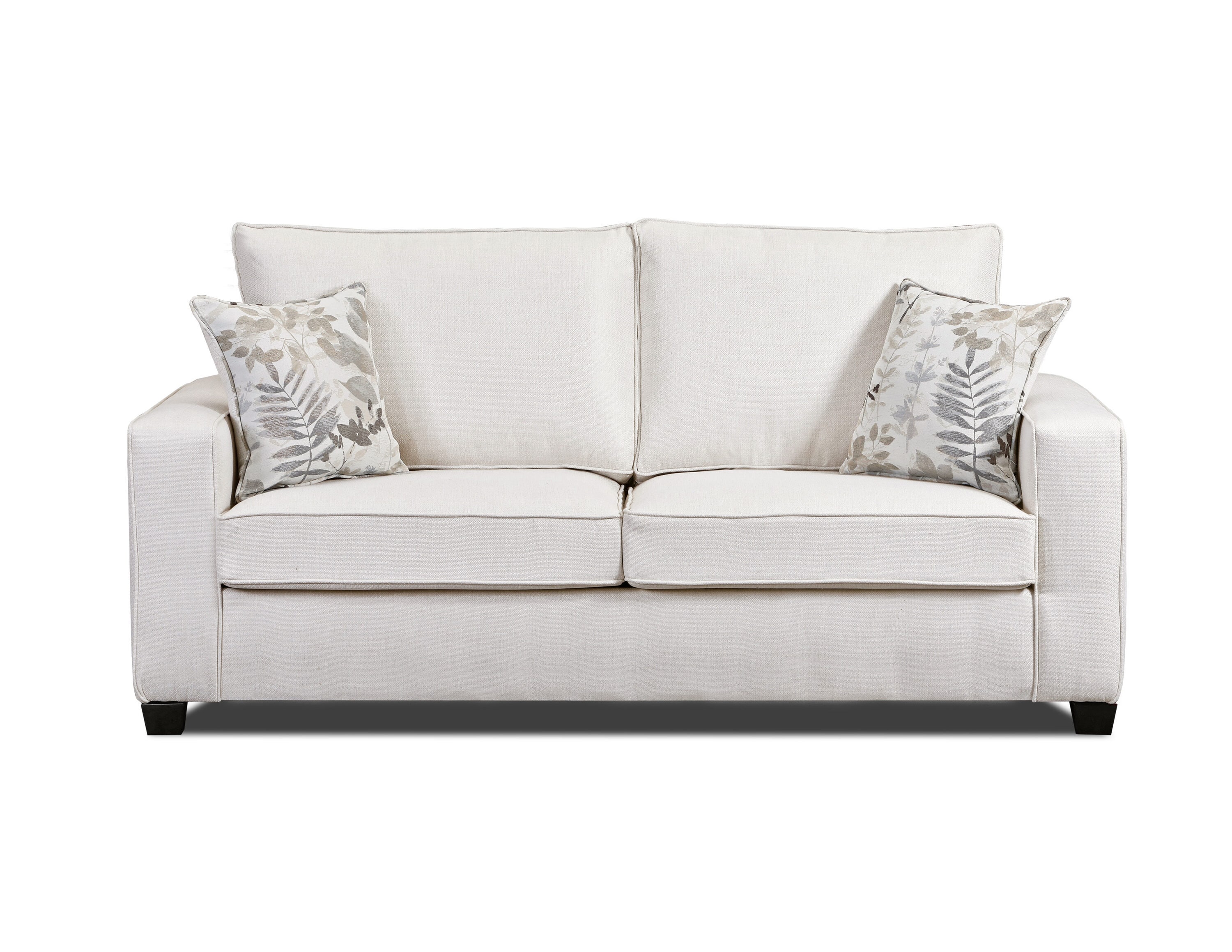 Relay Linen Sofa with Removable Cushions and Throw Pillows