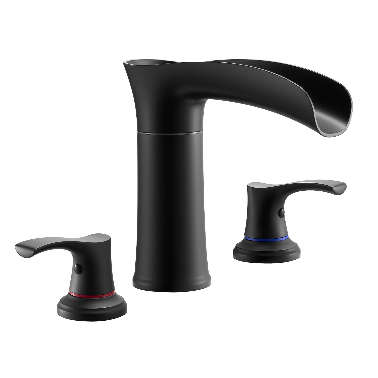 Slickblue Deck Mount Roman Tub Faucet with Dual Handle and Tub Spout for Bathroom Master Bath Guest Bath Hotel or Spa - Available in Different Colors