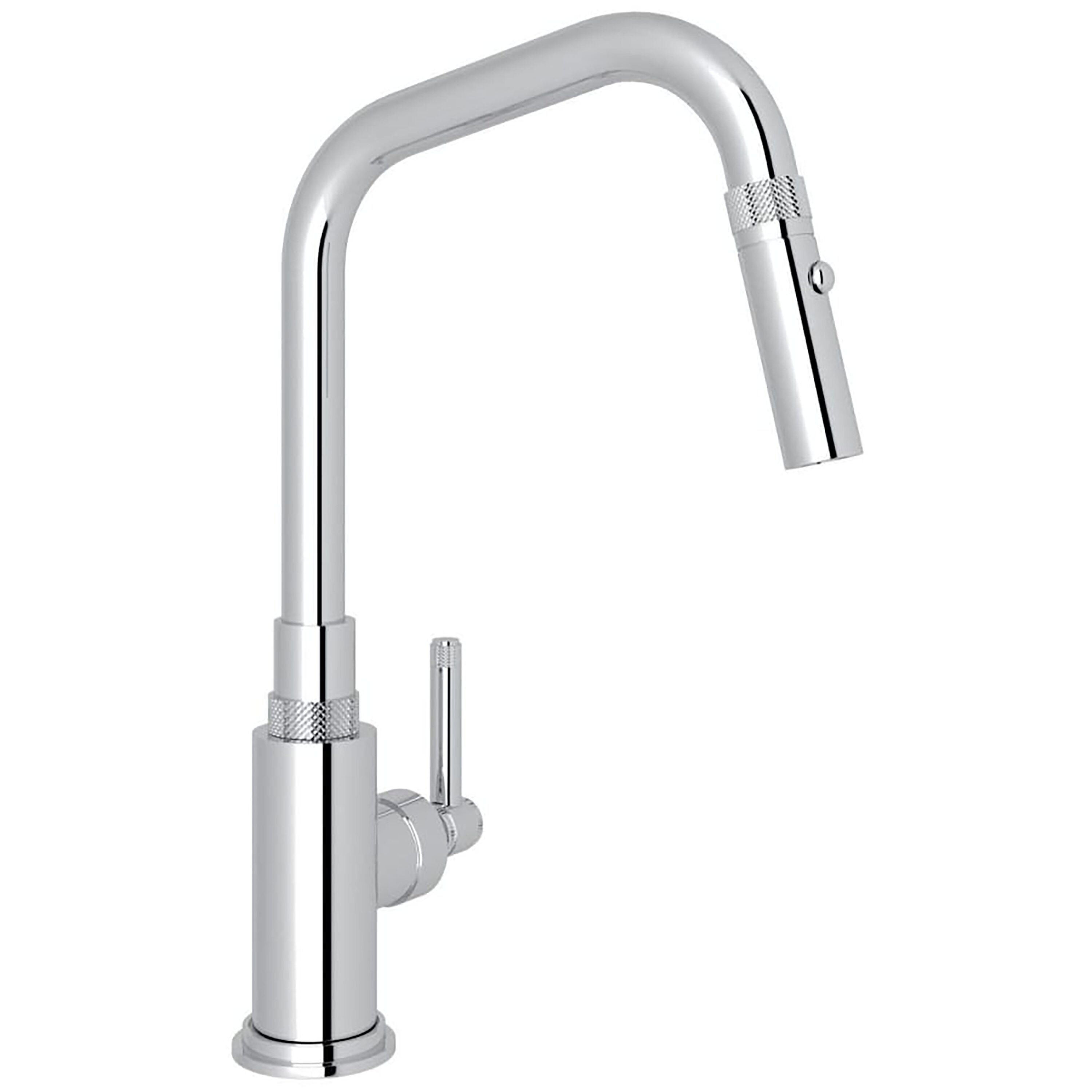 Rohl A3431ILAPC-2 Polished Chrome Single Handle Deck-mount Kitchen Faucet with Sprayer