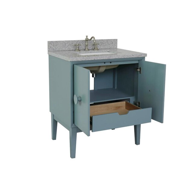 Bellaterra Home LV0400-AB Single Vanity- Cab only 30-in Aqua Blue Bellaterra Home LV0400-AB Single Vanity- Cab only 30-in Aqua Blue