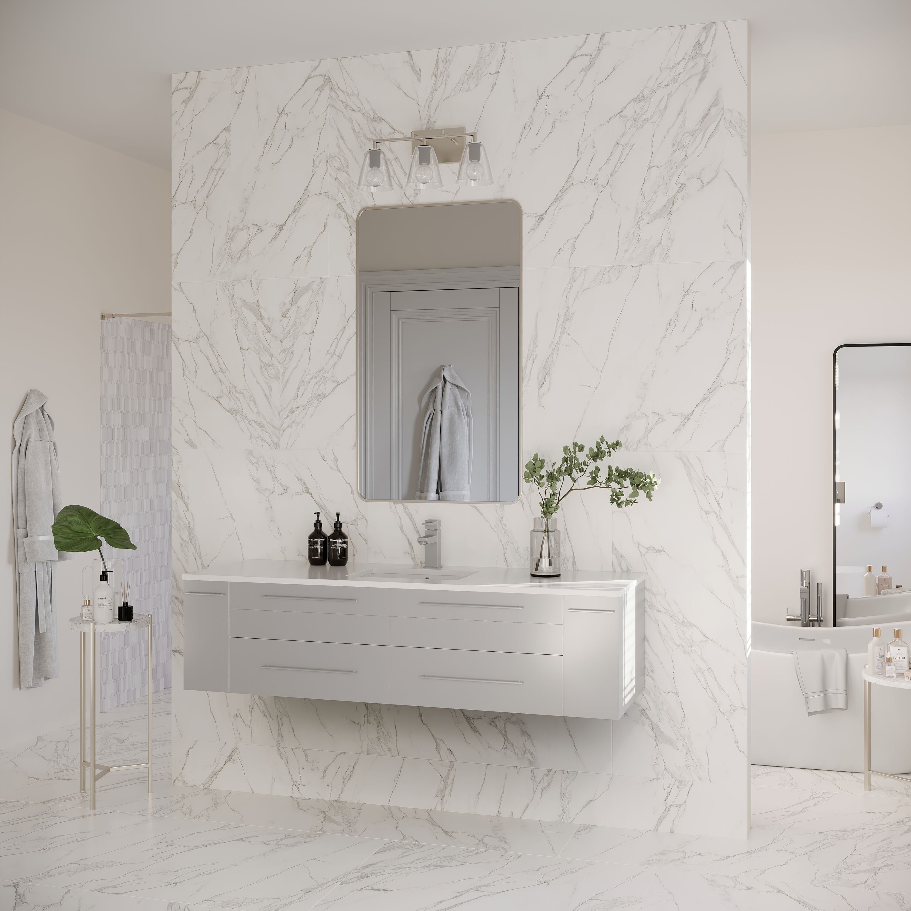 Fresca FCB6160GR-UNS-CWH-U Bath-Vanity-Combo - View #4