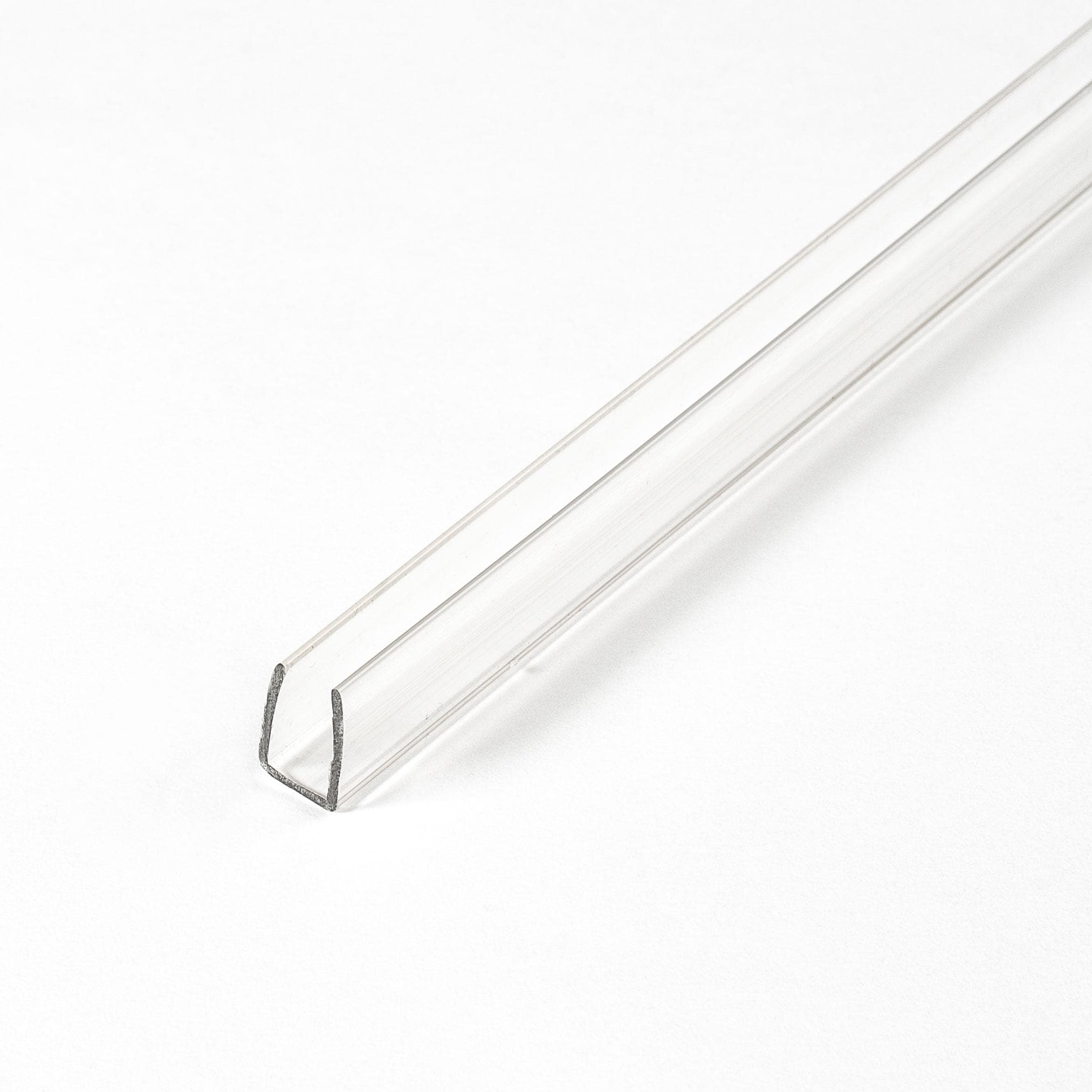 Outwater 3P1.27.00195 Clear 1/4-in Butyrate U-Channel Clear Plastic U-Channel/C-Channel 36-in Lengths (Pack of 4)