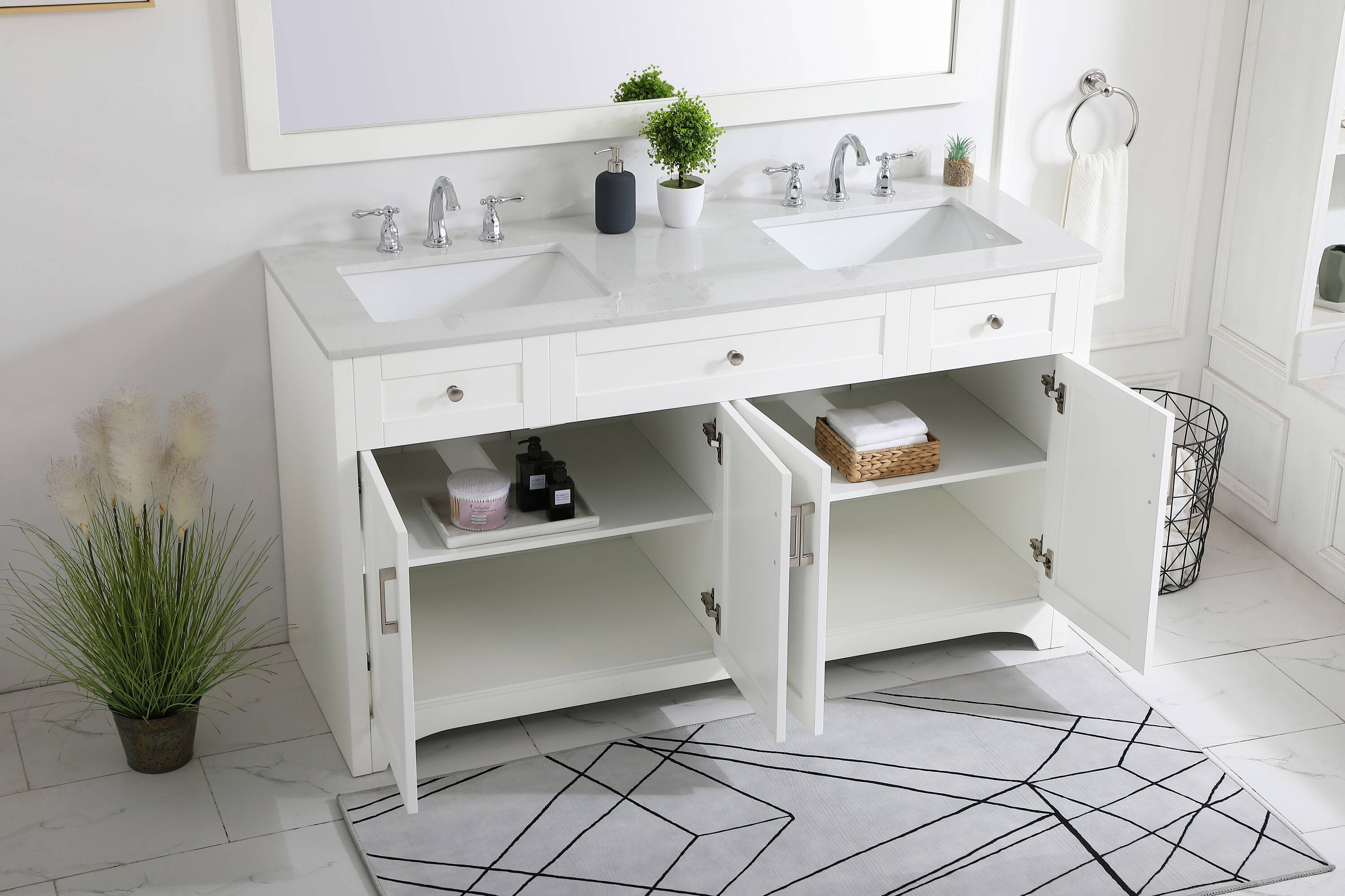 Elegant Decor HF51180DWH Bath-Vanity-Combo - View #3