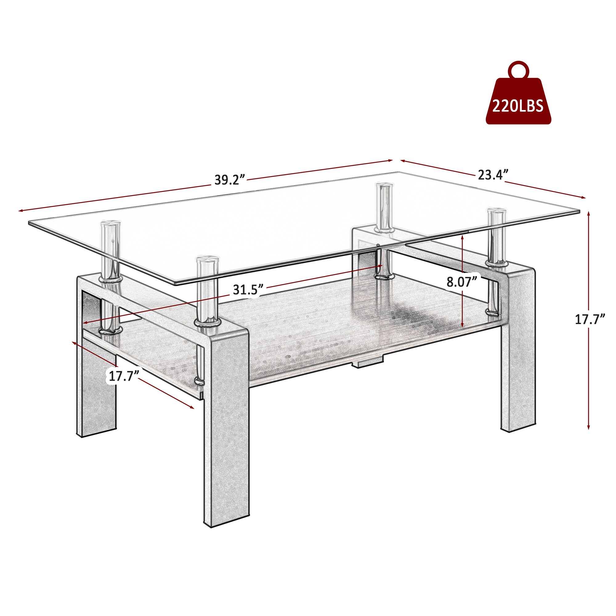 Miki Shinly QI-1459-07JWS Coffee-Tables - View #2