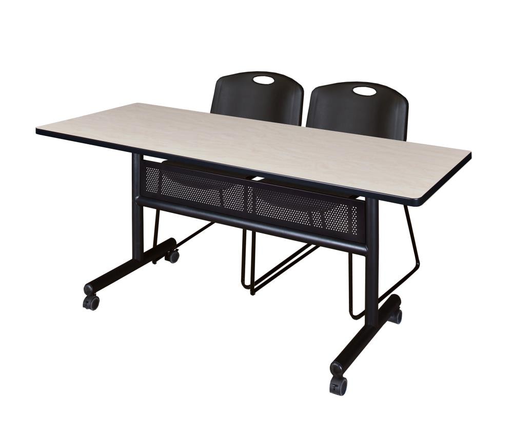 Regency MKFTM6024PL44BK Training Off-white 4-Person Training Table (60-in W x 29-in H)