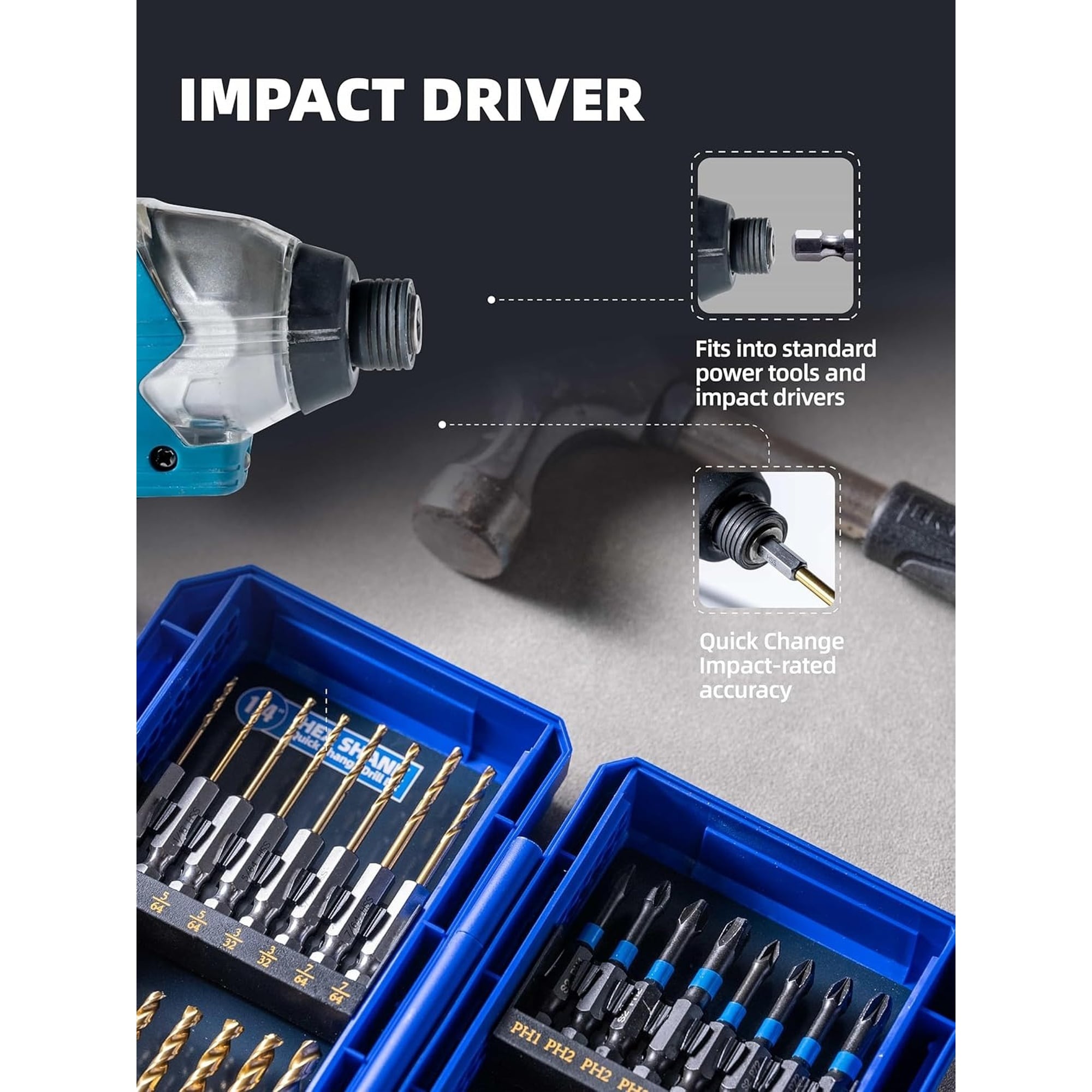 Angel Sar L2MJA615IDB09 Impact-Screwdriving-Bits - View #3