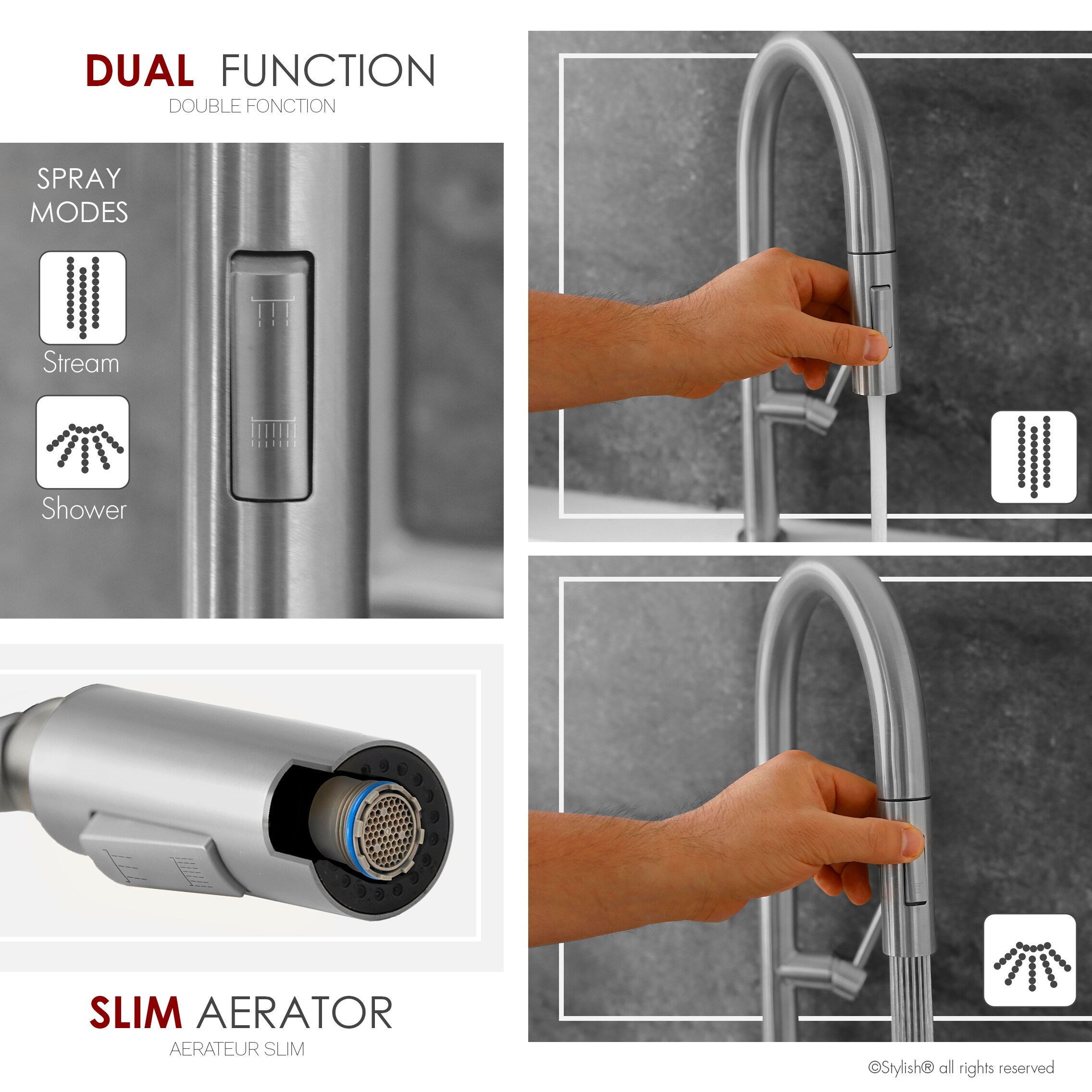 Stylish K-141B Kitchen-Faucets - View #7