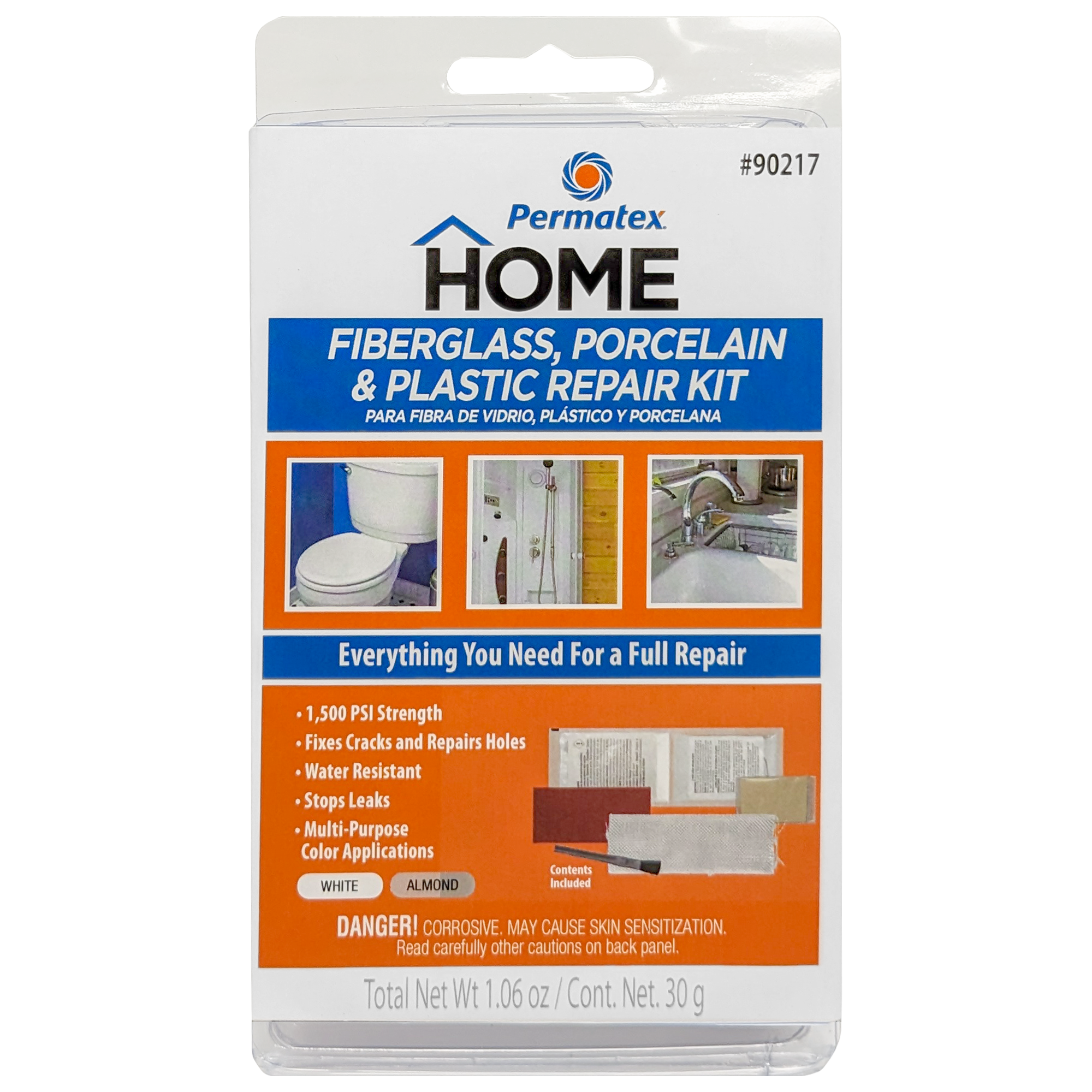 Permatex Home Repair Kit 1-lb White and Almond Multi-surface Repair Kit in  the Surface Repair department at