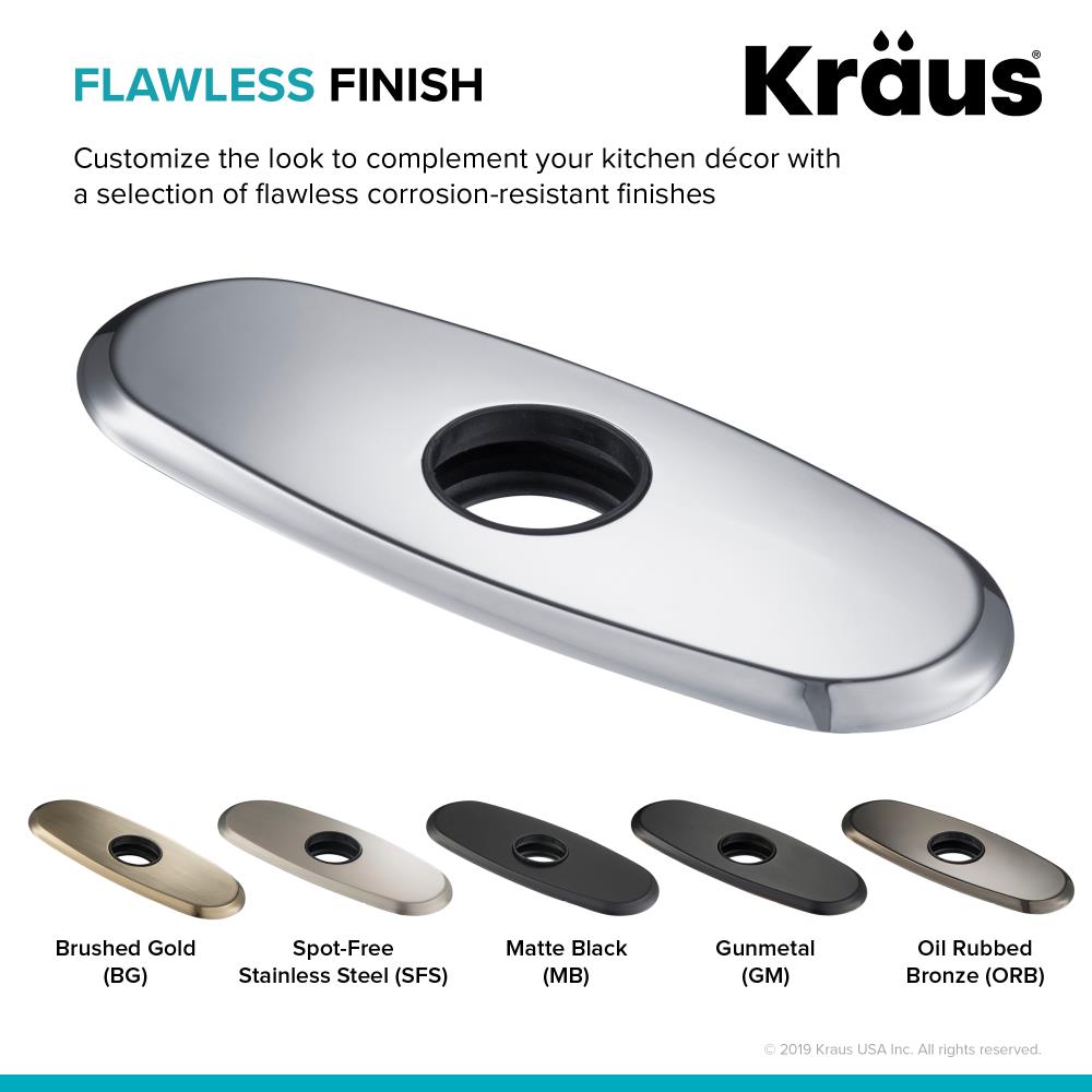 Chrome Bathroom Faucet Deck Plate Cover