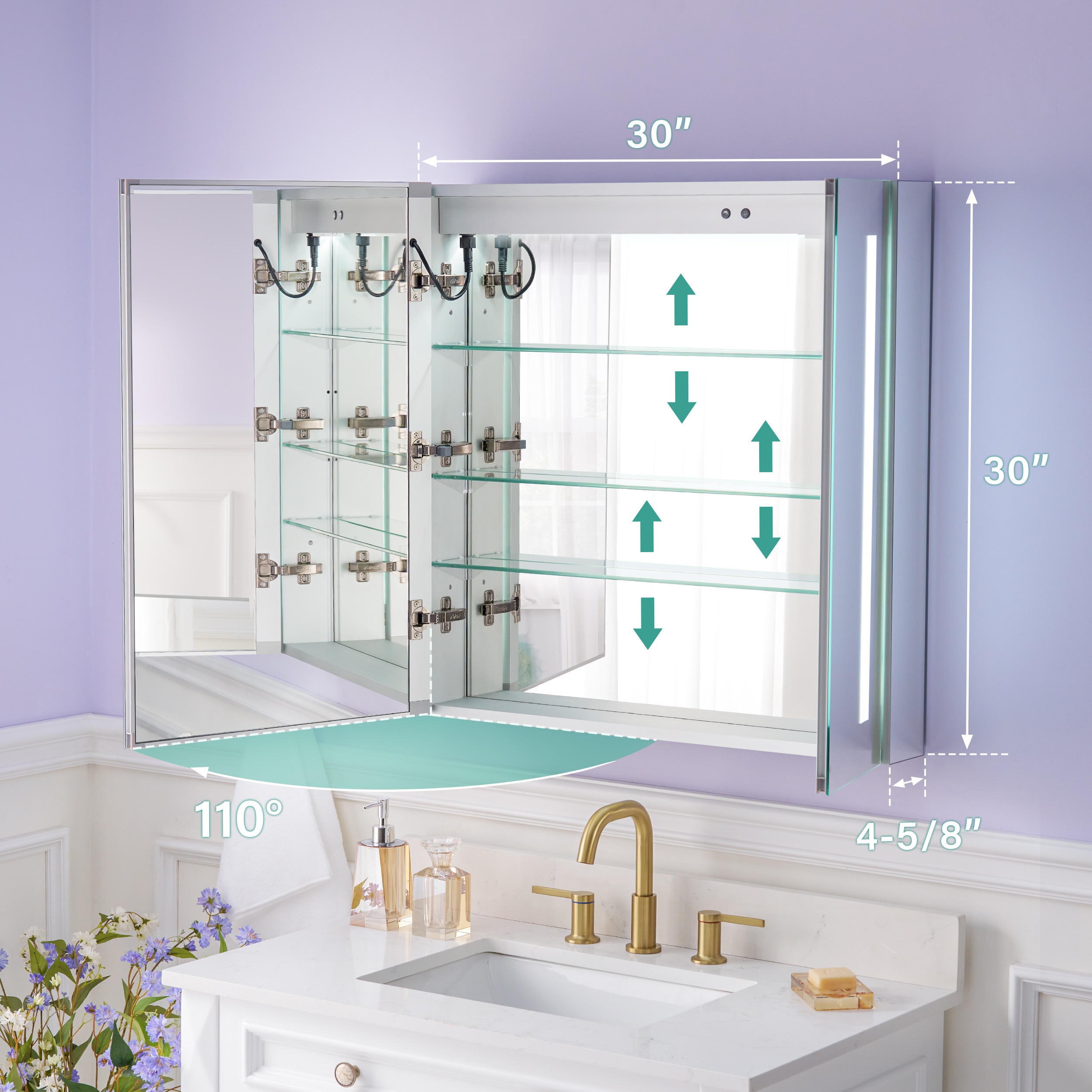 WELLFOR W4MCL3030 Bathroom-Medicine-Cabinets - View #13