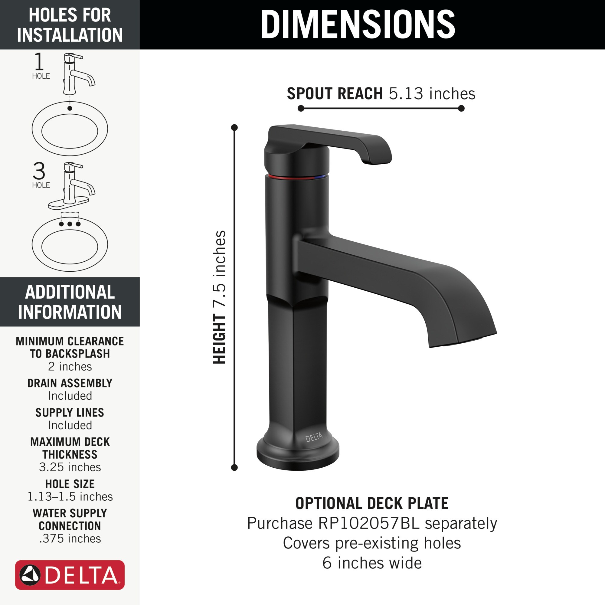 Delta 589-BL-DST Lavatory-Faucets - View #3