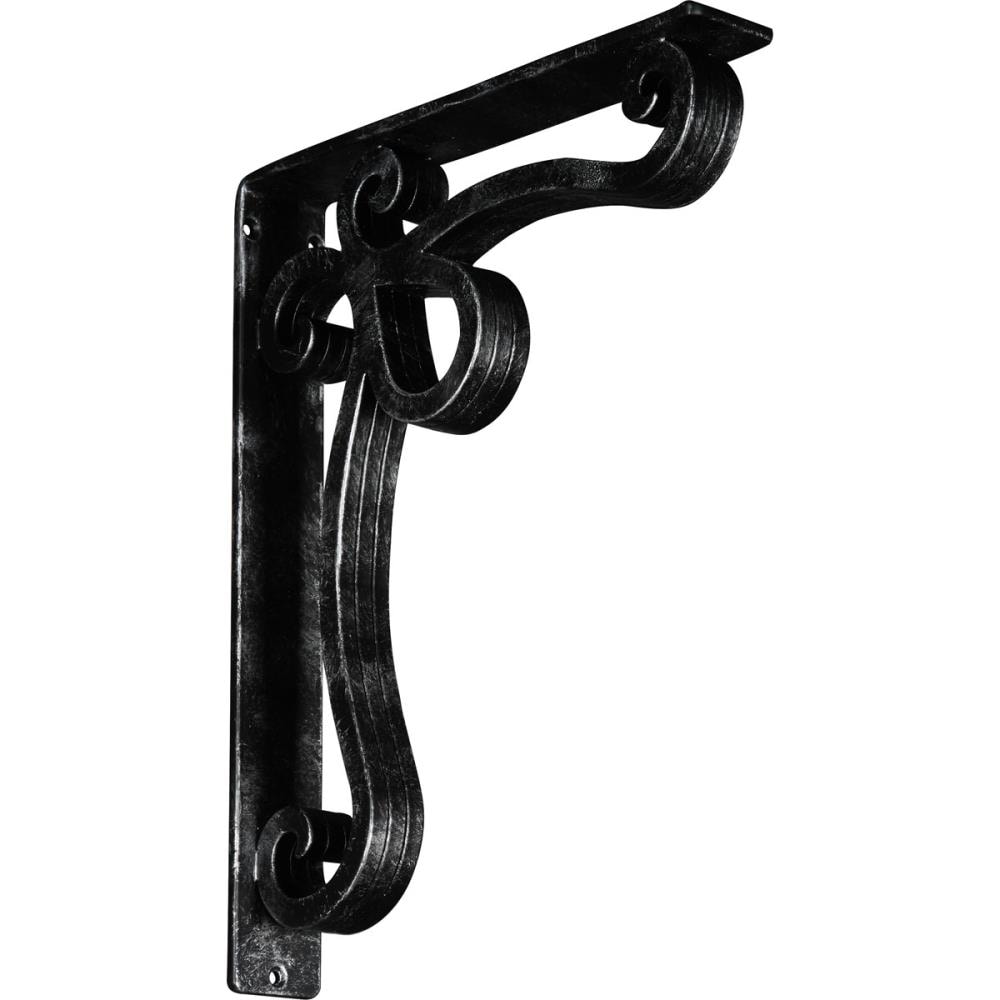 Ekena Millwork Orleans 12-in x 2-in x 15-in Gray Wrought Iron Countertop Support Bracket BKTM02X12X15TOLASV Sansujyuku sansujyuku.com