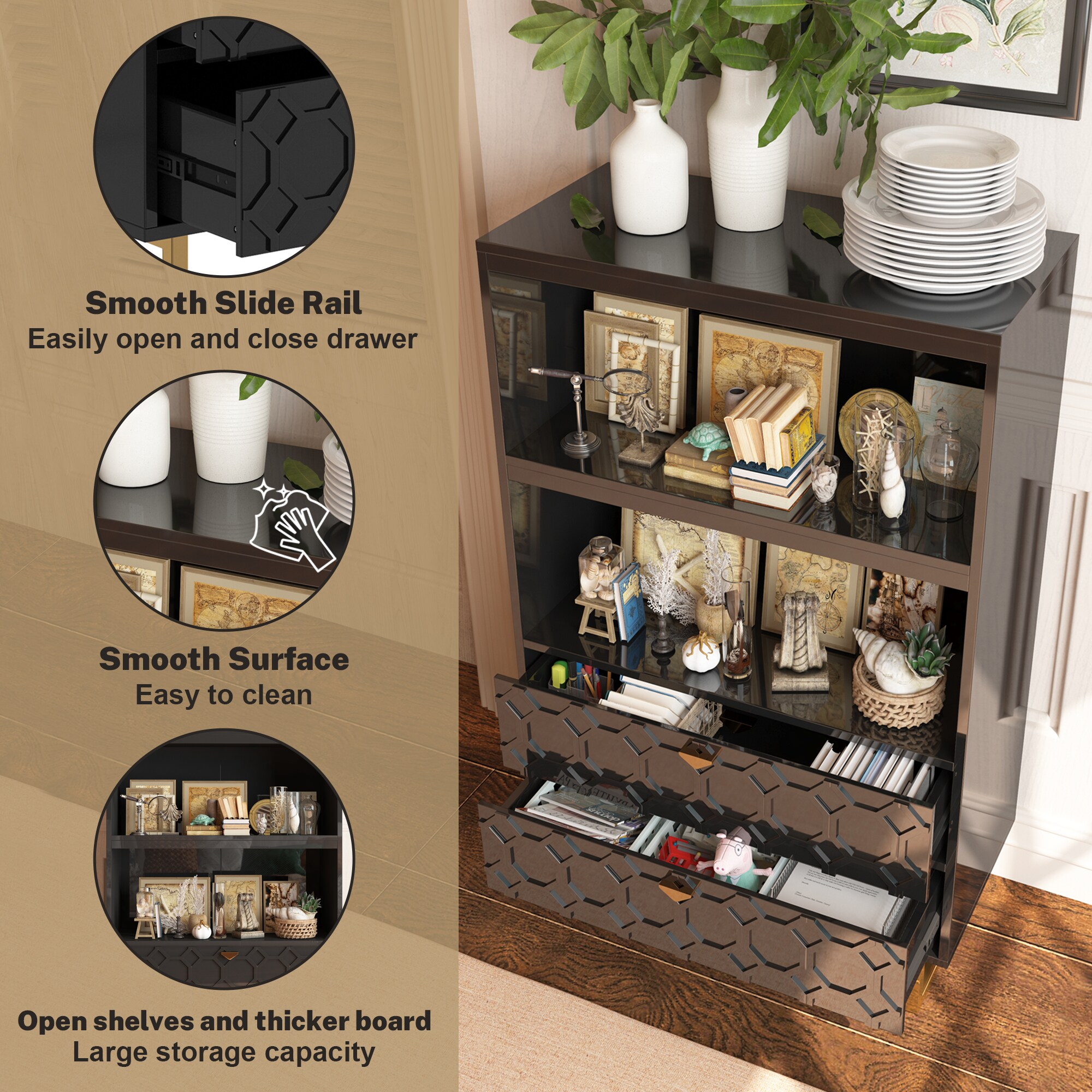 Clihome CL-BC1-BK bookcases - View #11